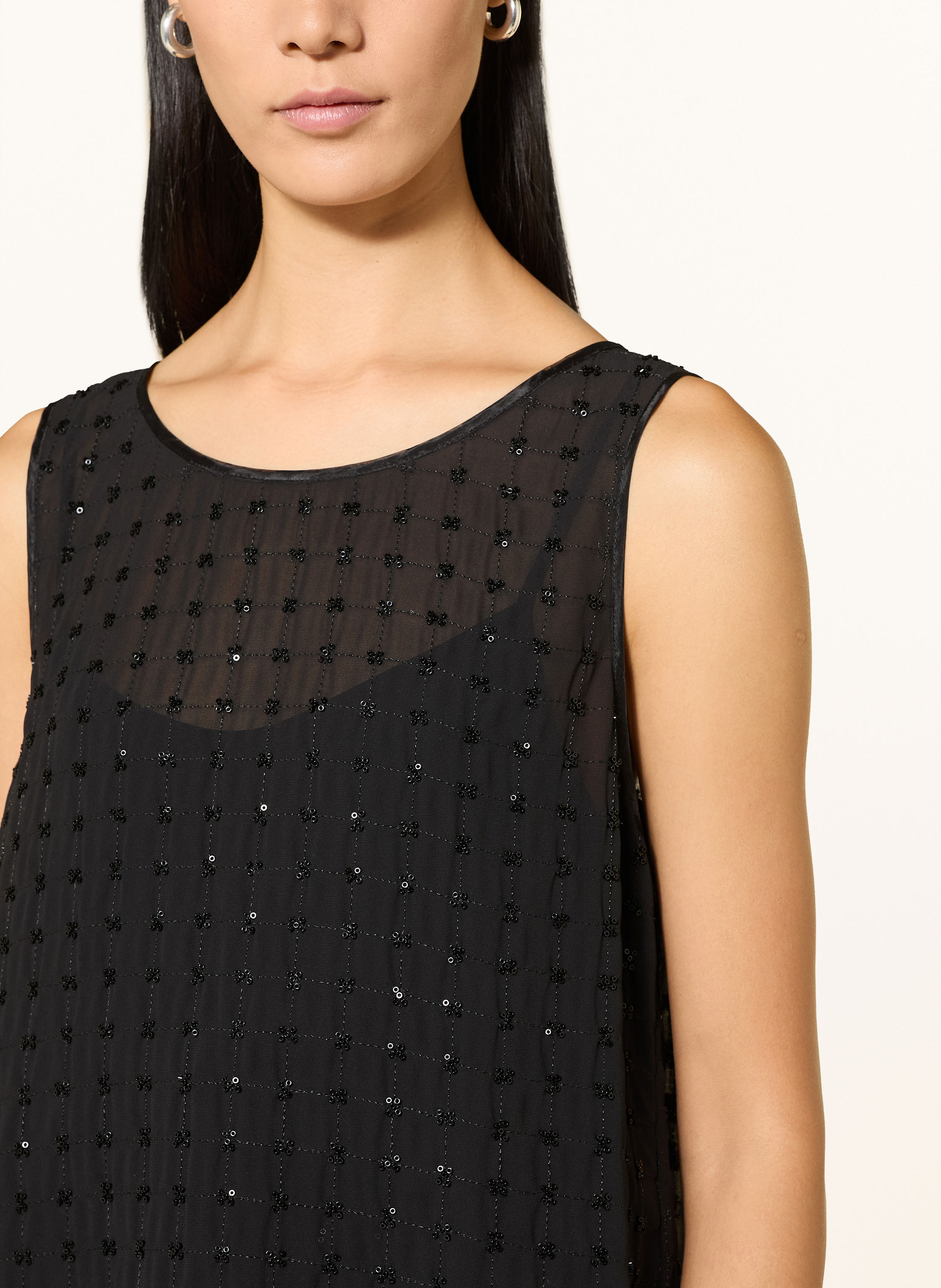 Thumbnail - Marc Cain Blusentop Mit Schmucksteinen schwarz