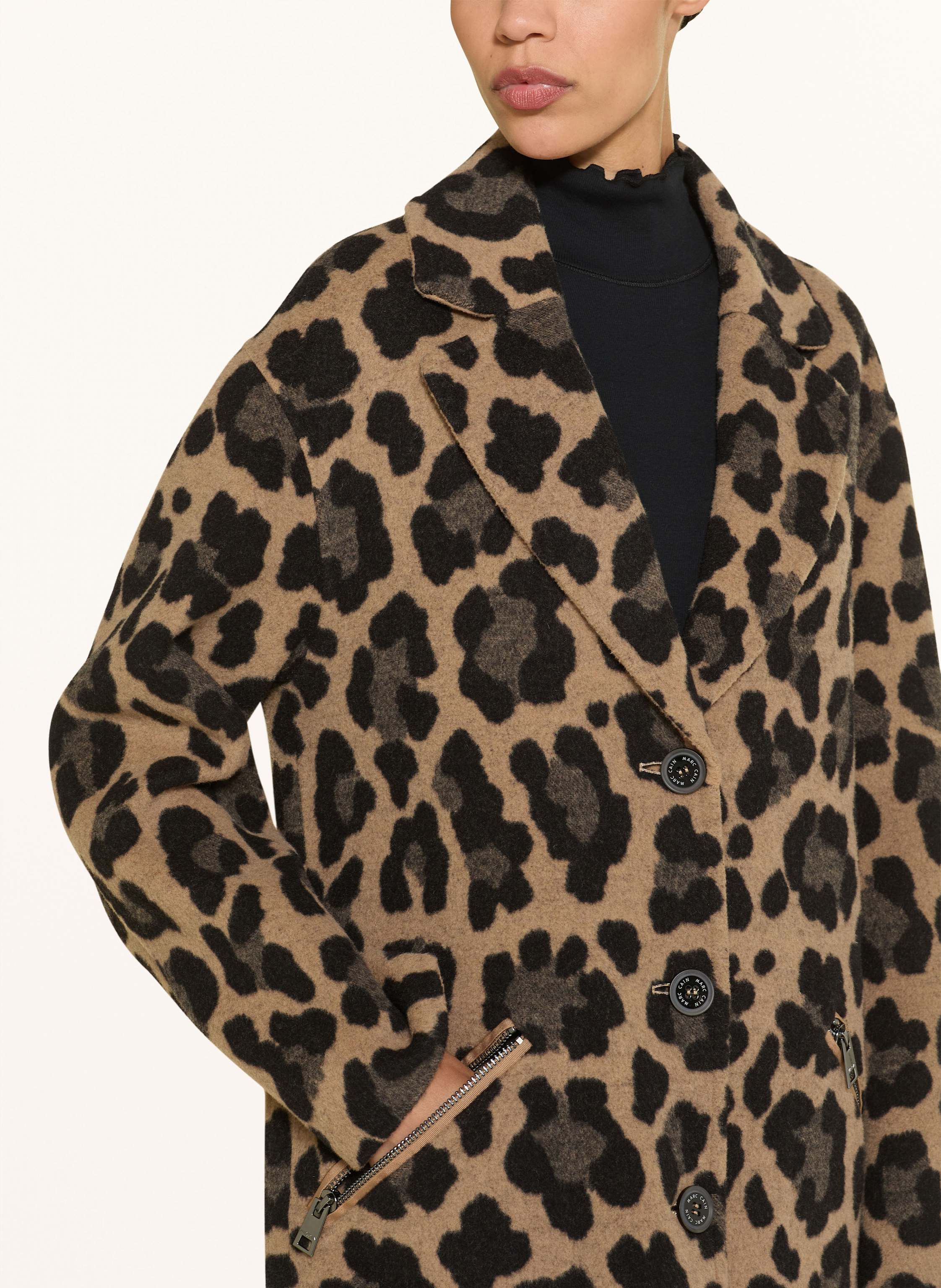 Thumbnail - Marc Cain Wollmantel Zum Wenden braun