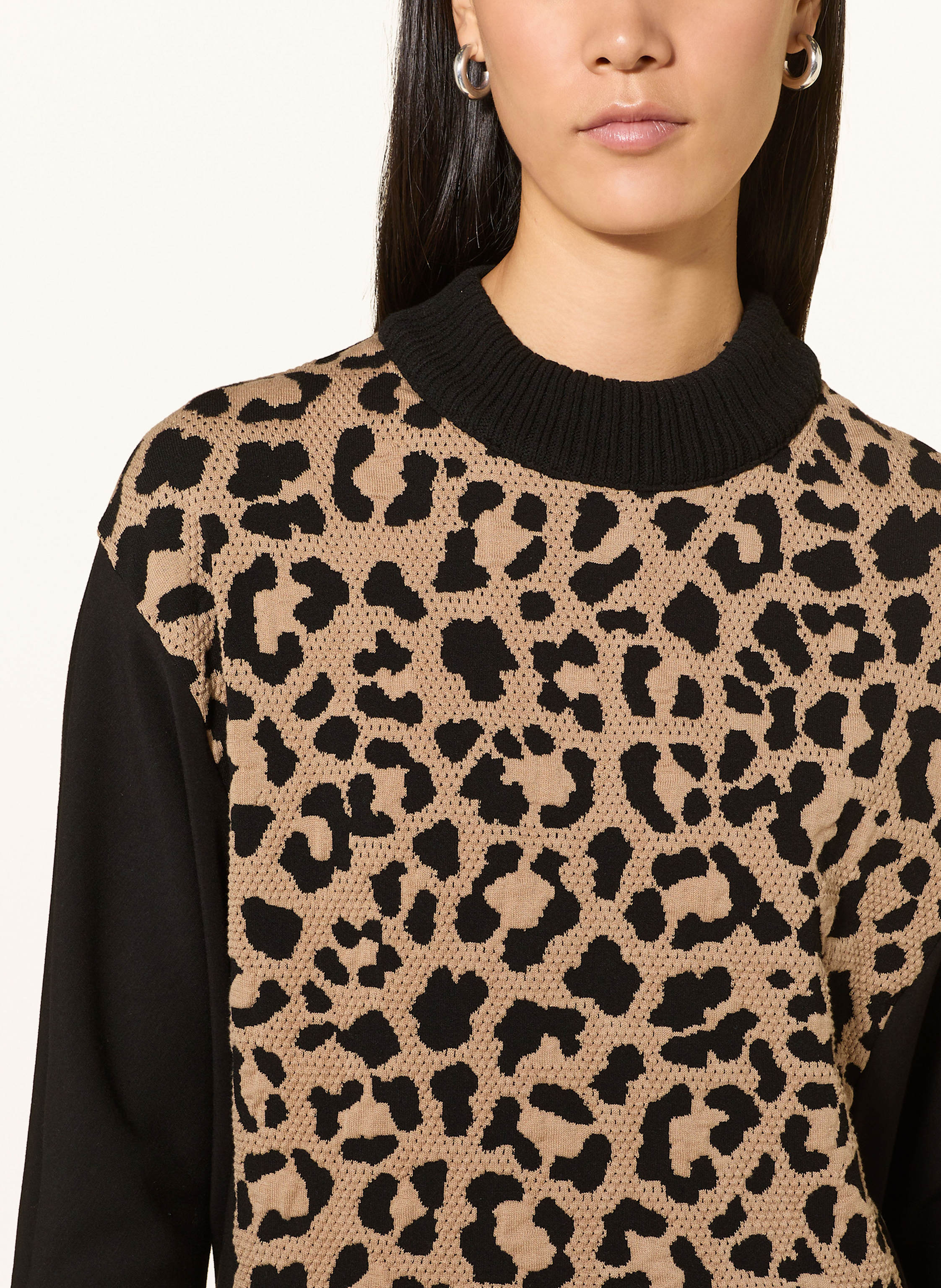 Thumbnail - Marc Cain Pullover Im Materialmix schwarz