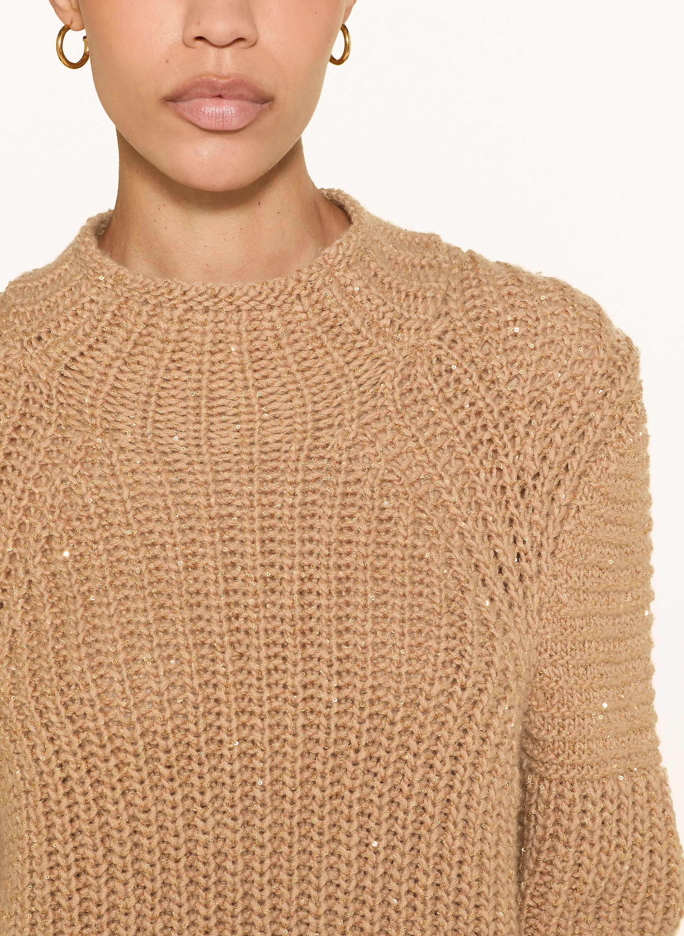 Thumbnail - Marc Cain Pullover Mit Pailletten braun