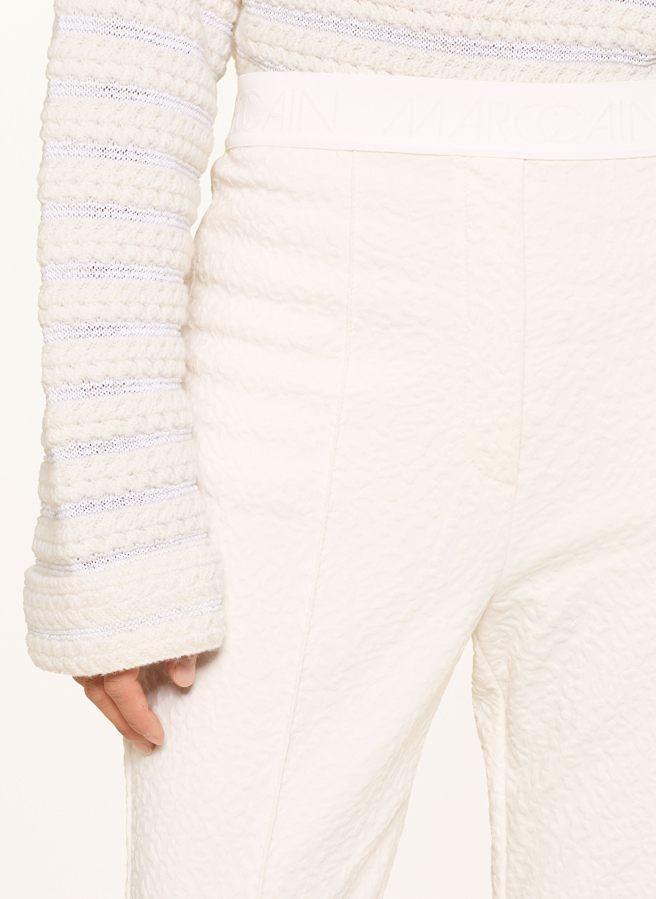 Thumbnail - Marc Cain Jacquard-Hose Frederica weiss