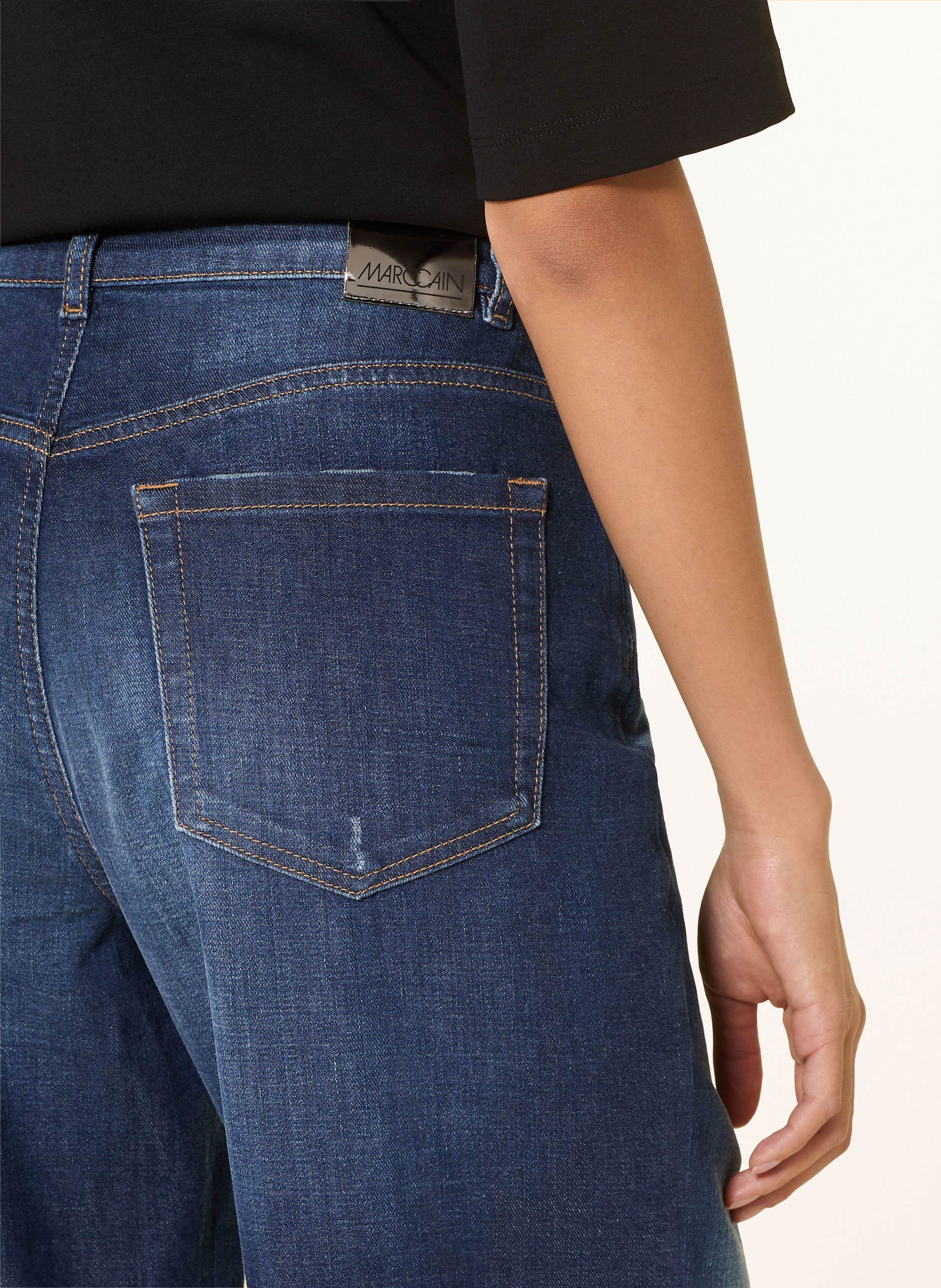 Thumbnail - Marc Cain Wide Leg Jeans Wukari Mit Pailletten blau