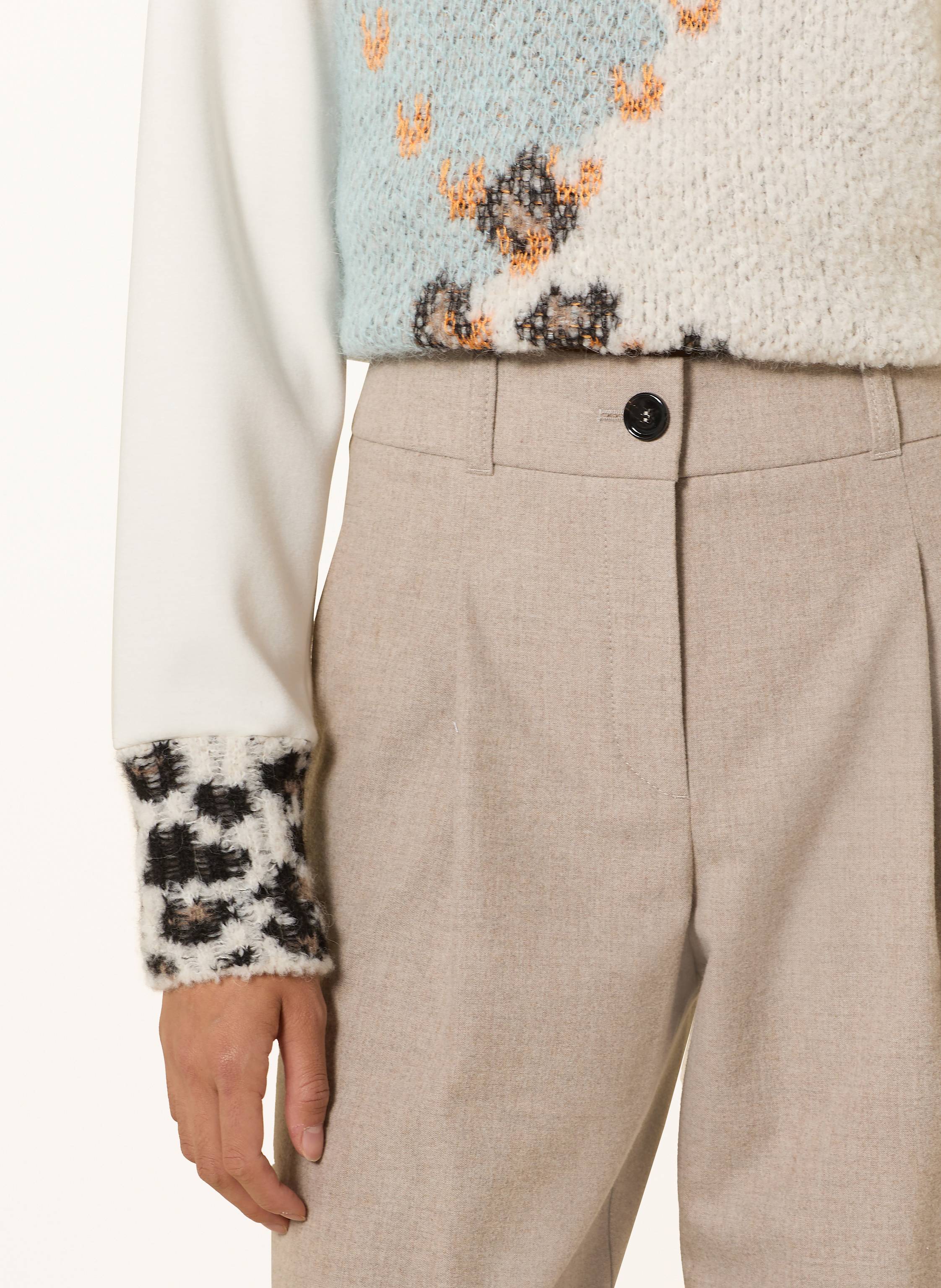 Thumbnail - Marc Cain 7/8-Hose Aus Flanell beige