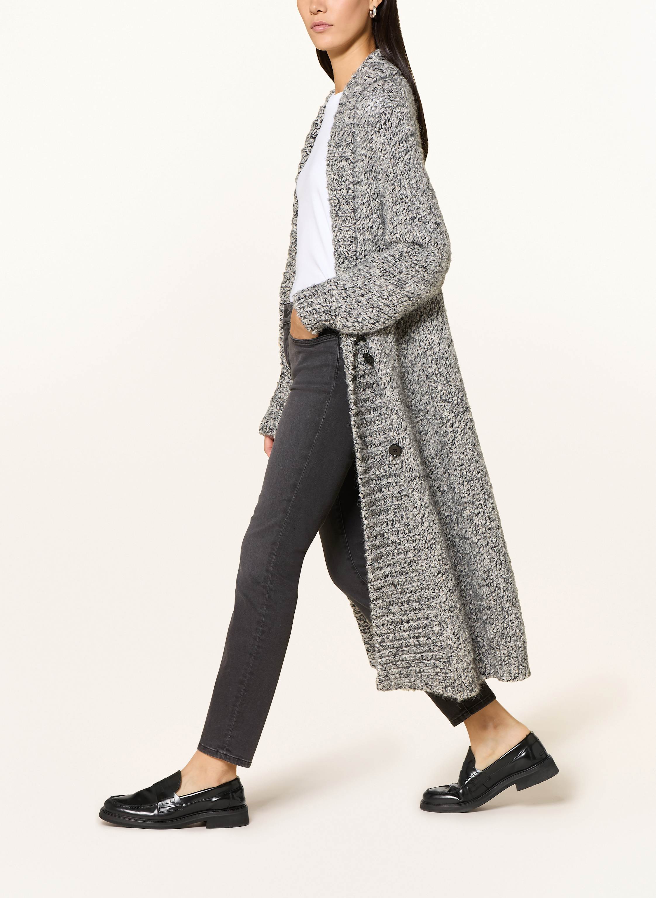 Thumbnail - Marc Cain Skinny Jeans Silvi Mit Schmucksteinen grau