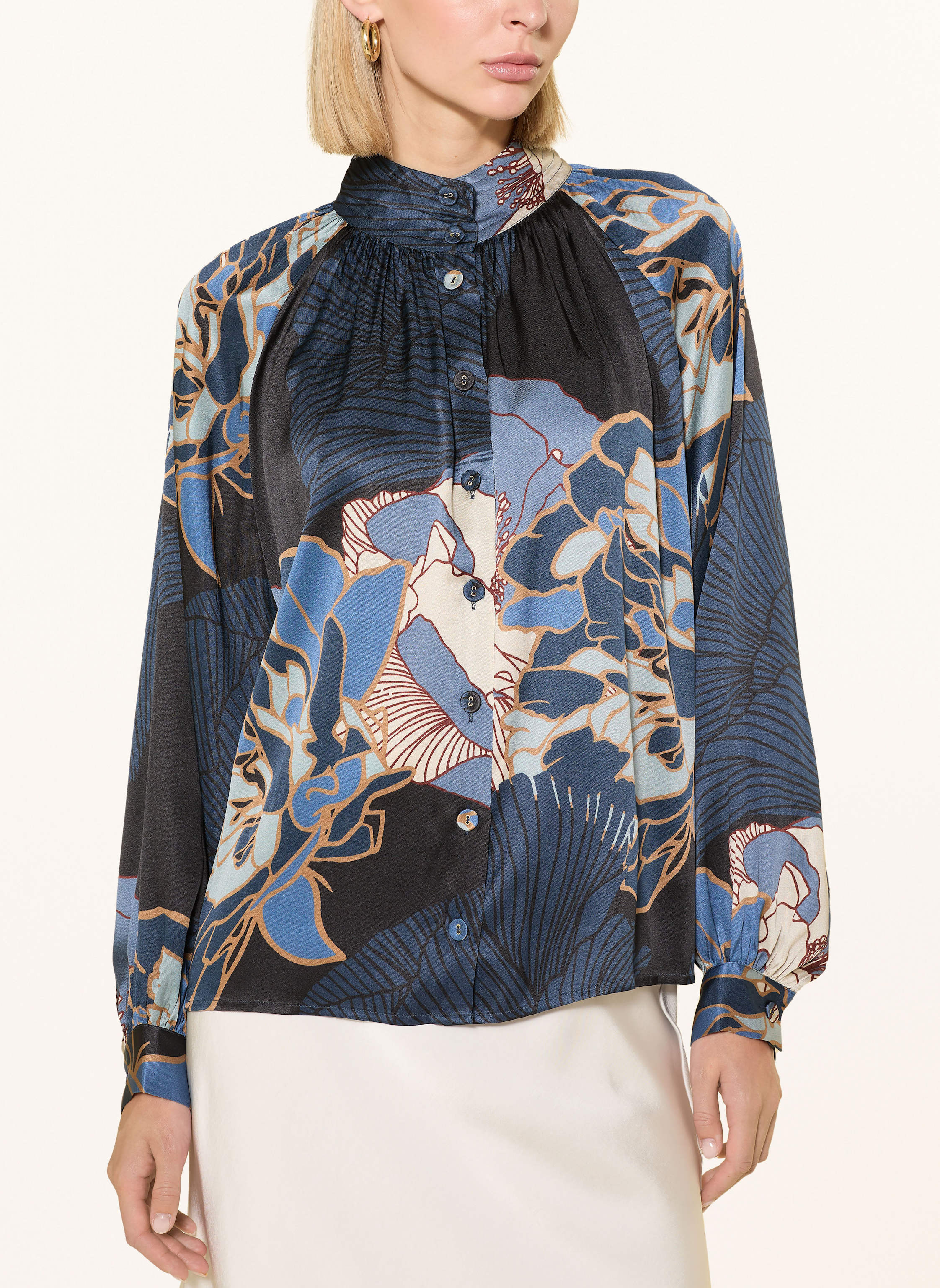 Thumbnail - Dea Kudibal Seidenbluse Nitadea blau