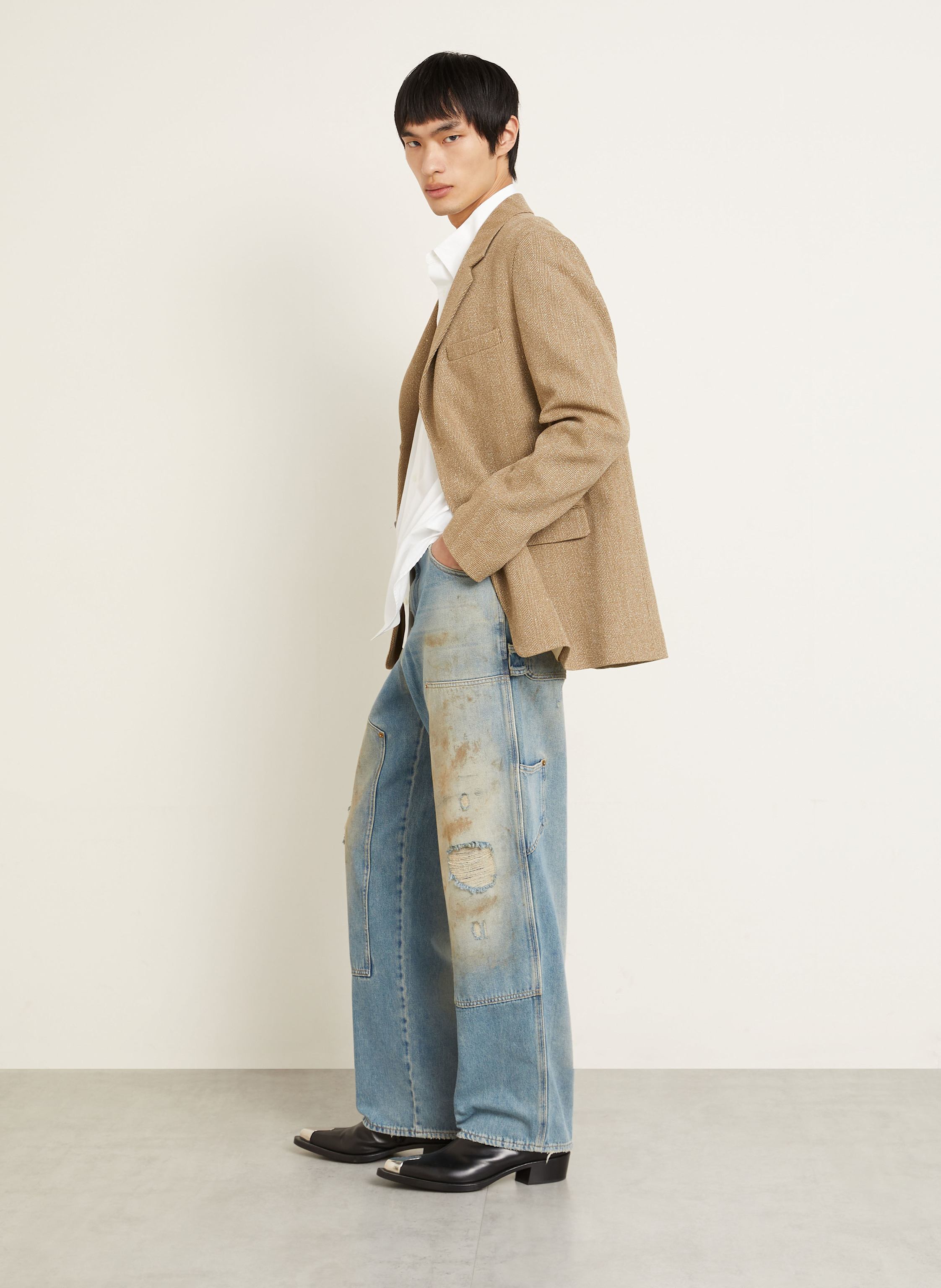 Thumbnail - Golden Goose Jeans Oversized Fit blau