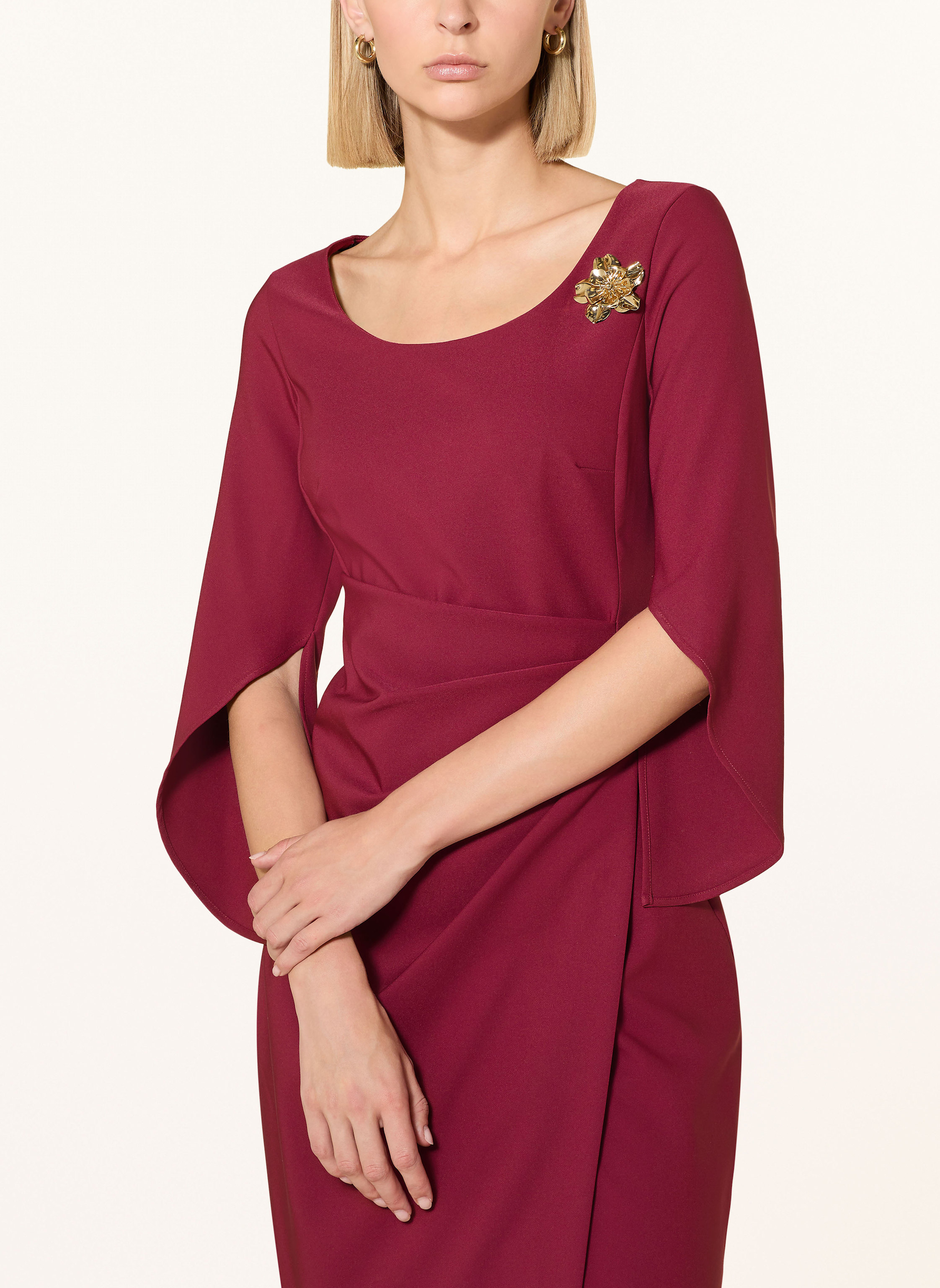 Thumbnail - Vera Mont Etuikleid In Wickeloptik Mit 3/4-Arm rot