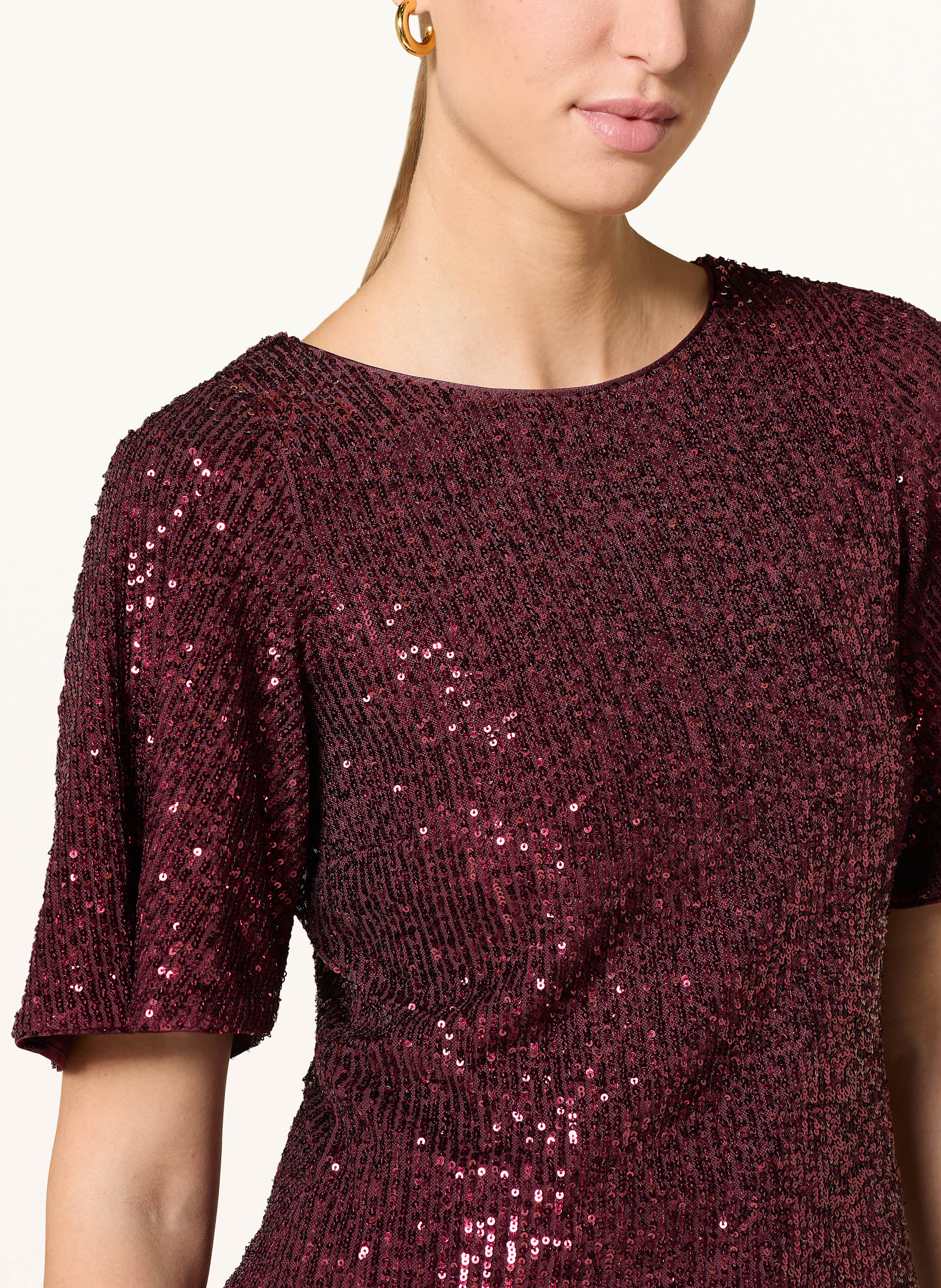 Thumbnail - V By Vera Mont Blusenshirt Mit Pailletten rot