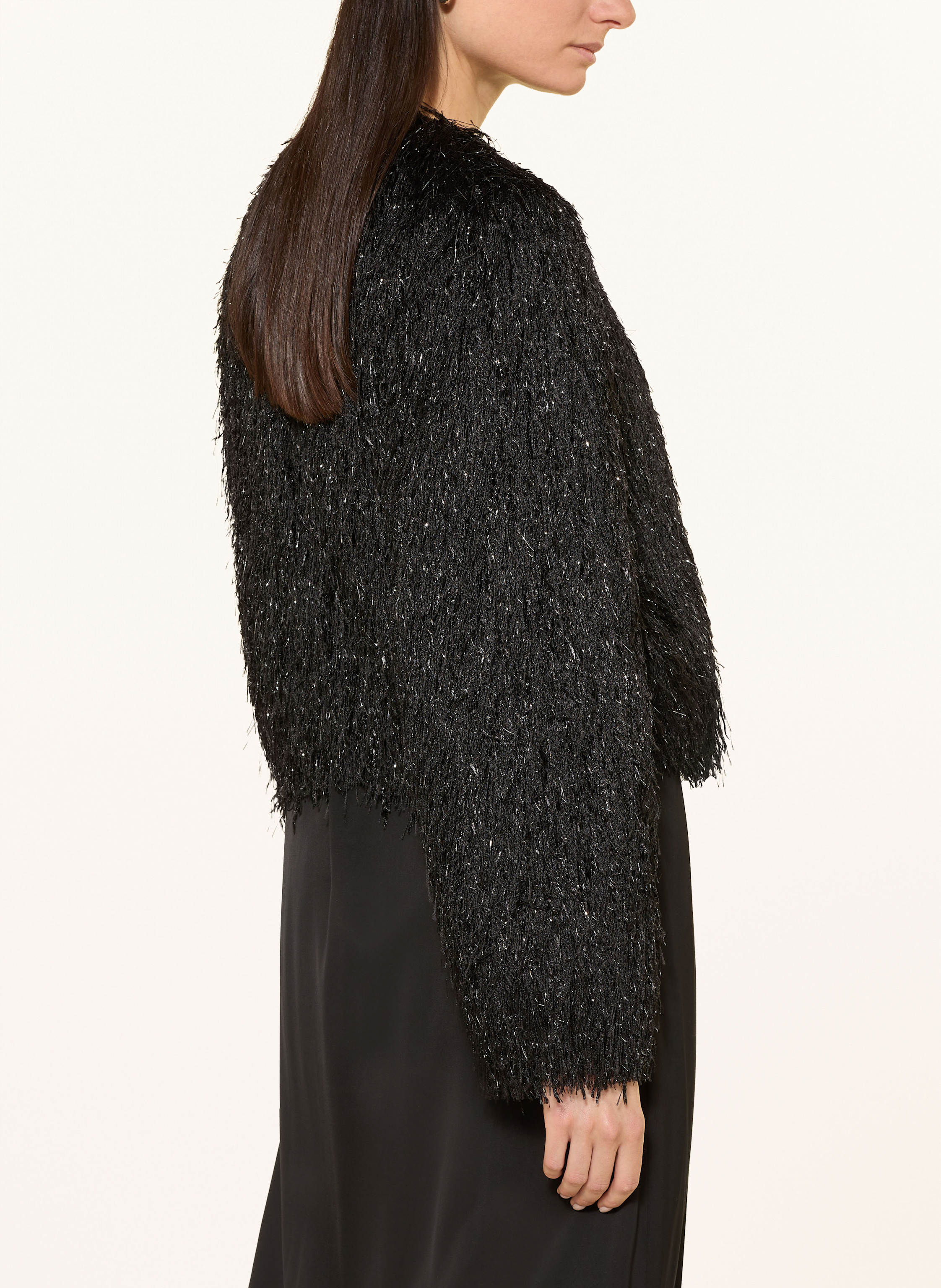 Thumbnail - V By Vera Mont Bolero Mit Glitzergarn schwarz