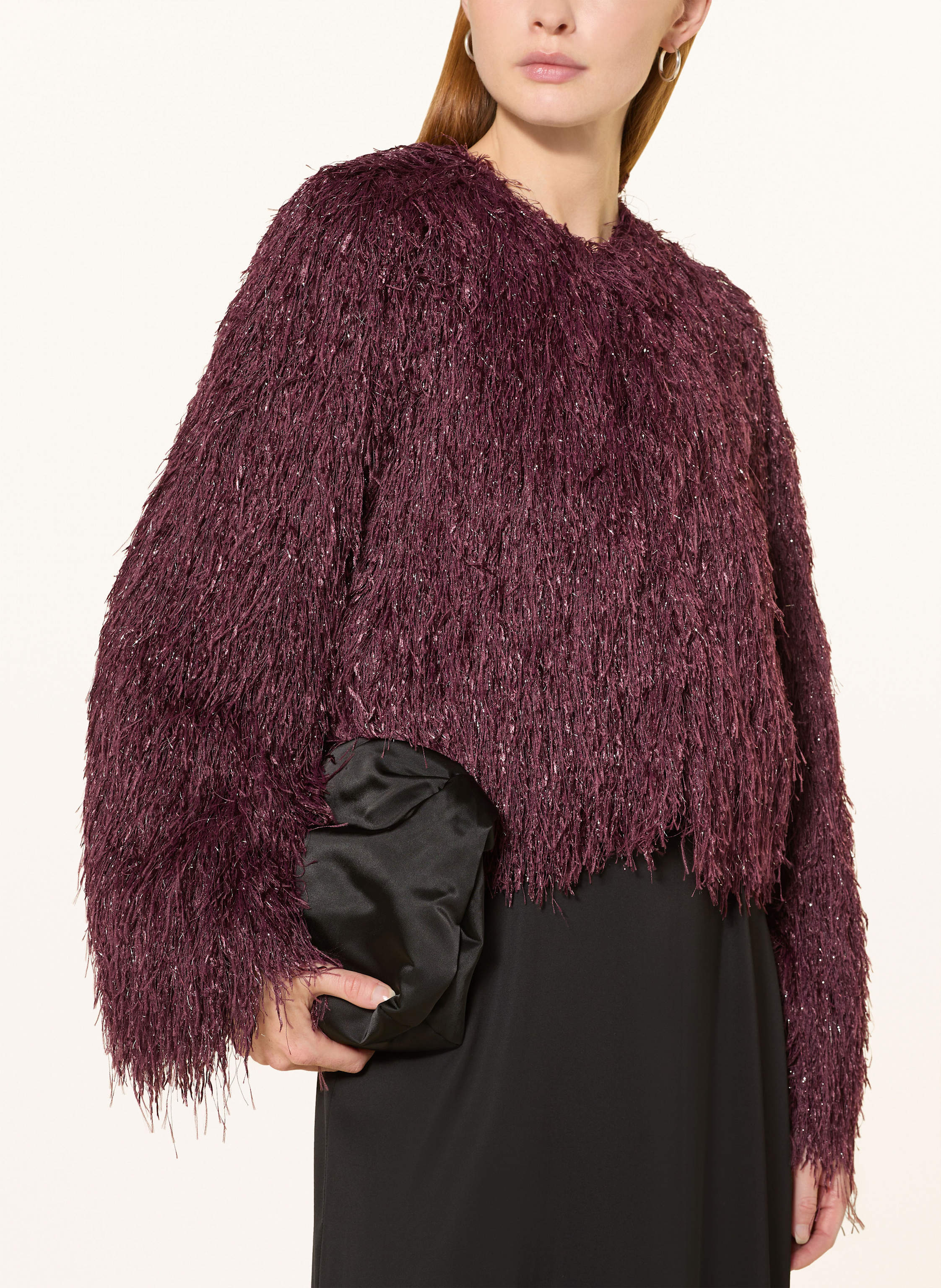 Thumbnail - V By Vera Mont Bolero Mit Glitzergarn rot