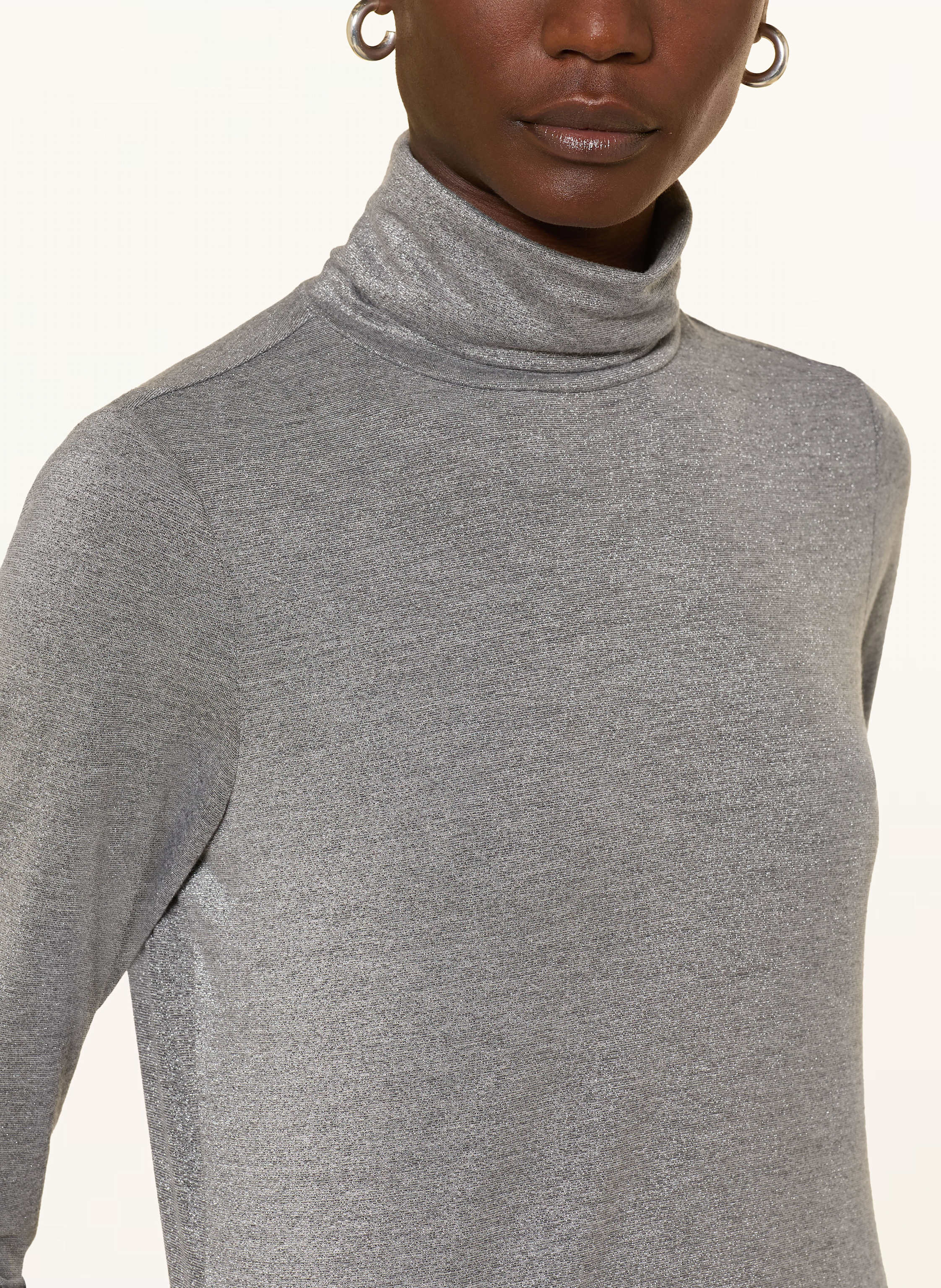 Thumbnail - Bogner Rollkragenshirt Silva Mit Glitzergarn grau