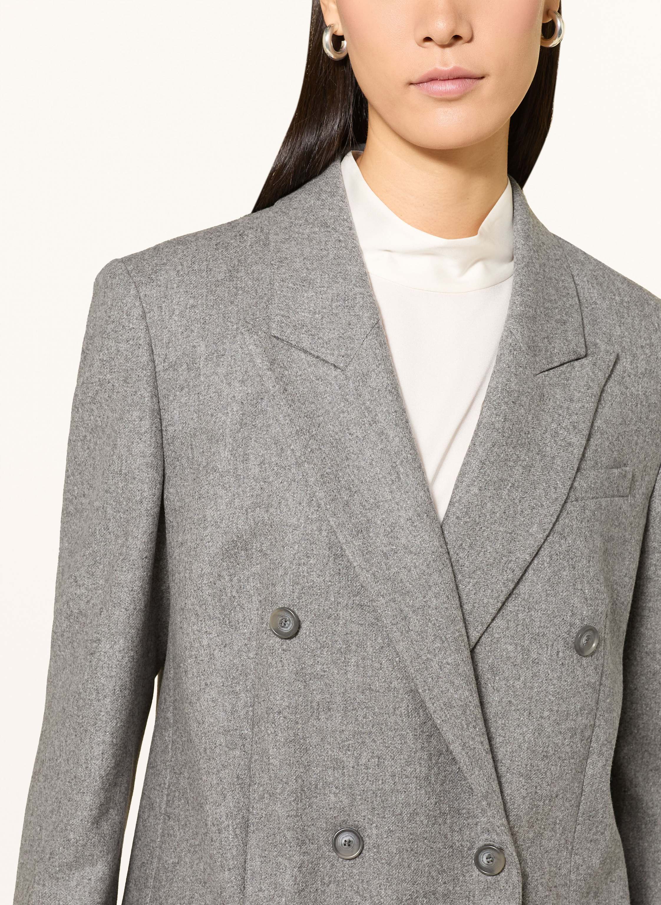 Thumbnail - Boss Longblazer Jukana Aus Flanell grau