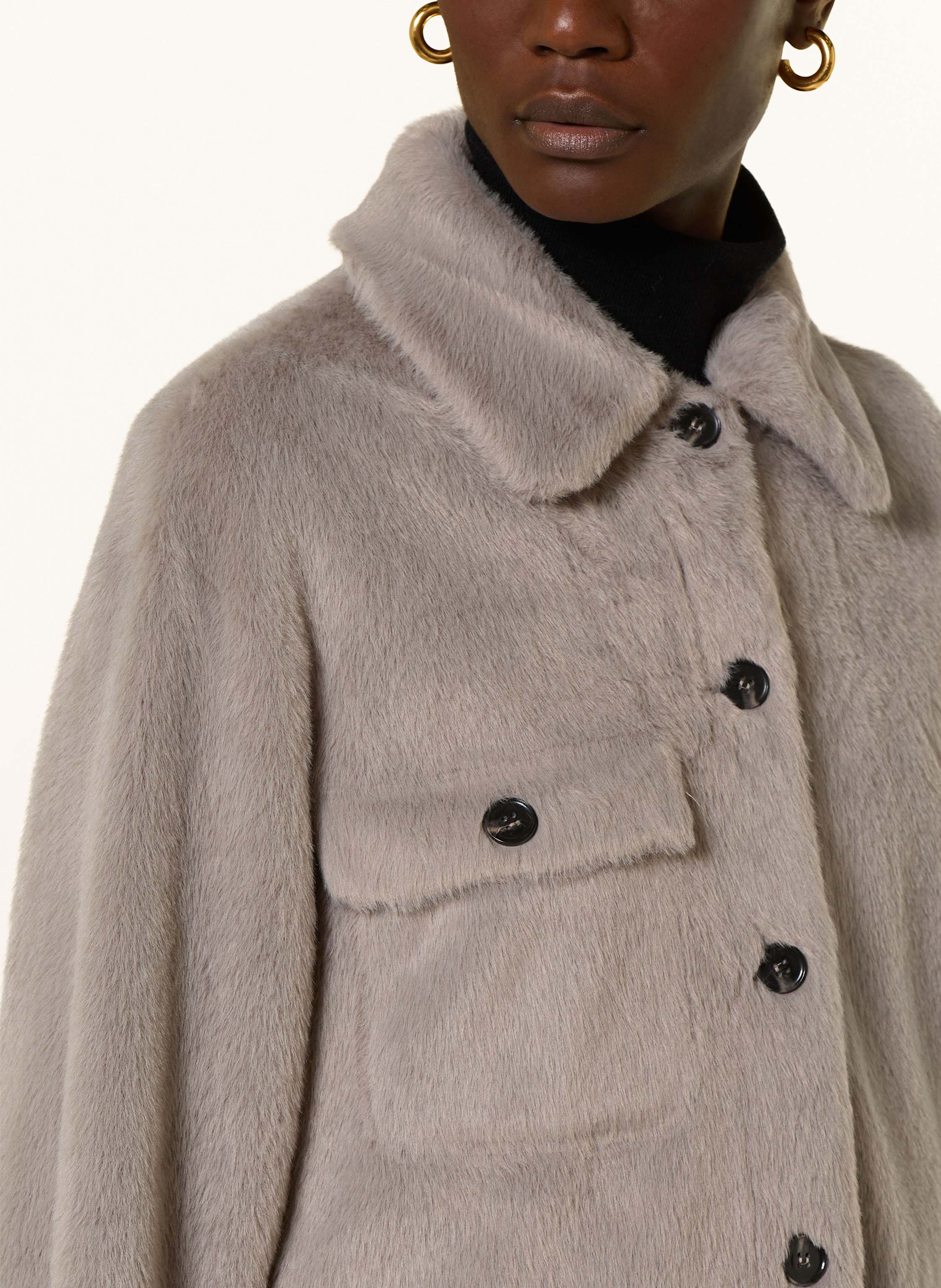 Thumbnail - Lilienfels Kunstpelz-Jacke beige