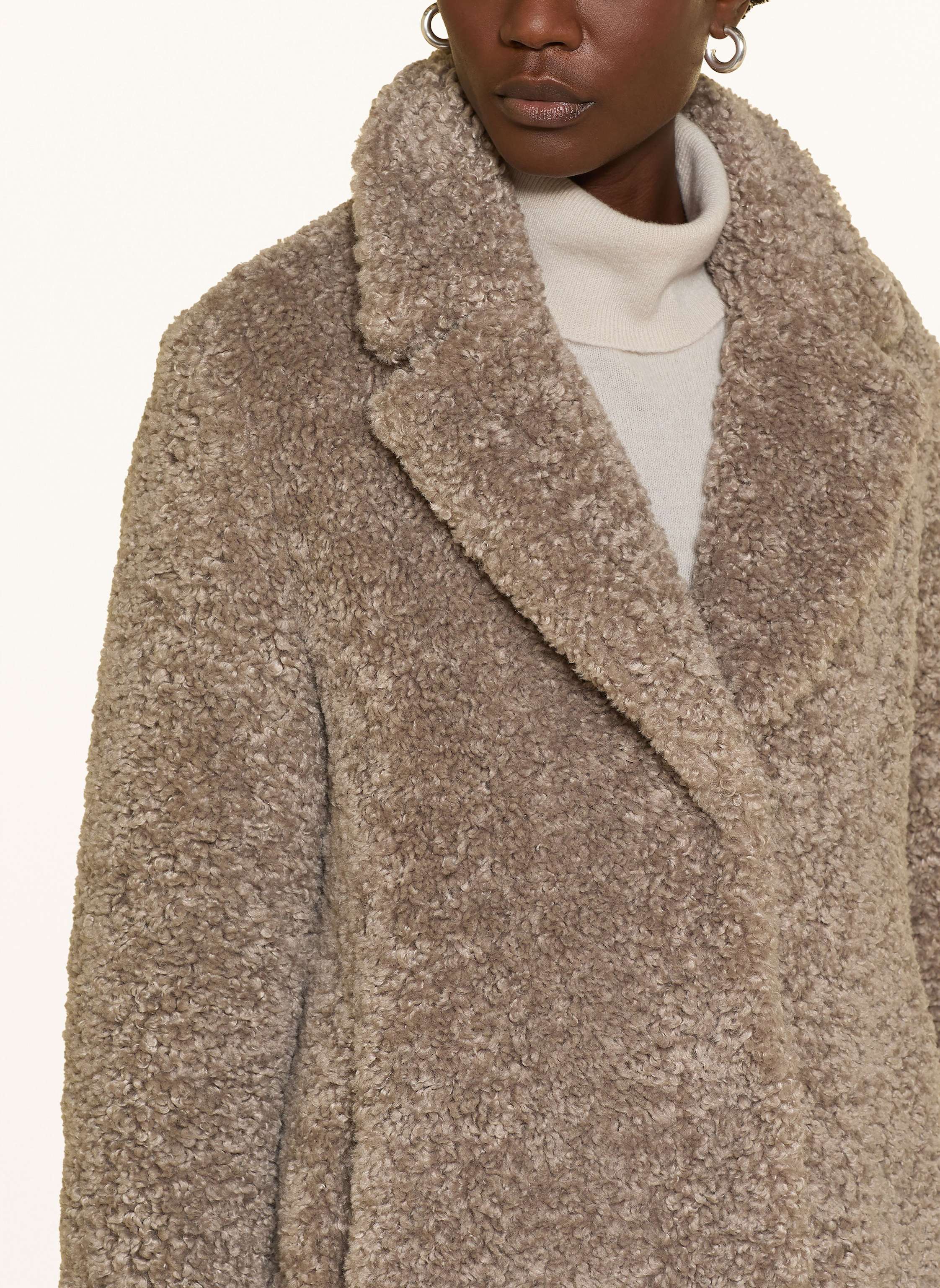 Thumbnail - Lilienfels Teddyfell-Mantel beige