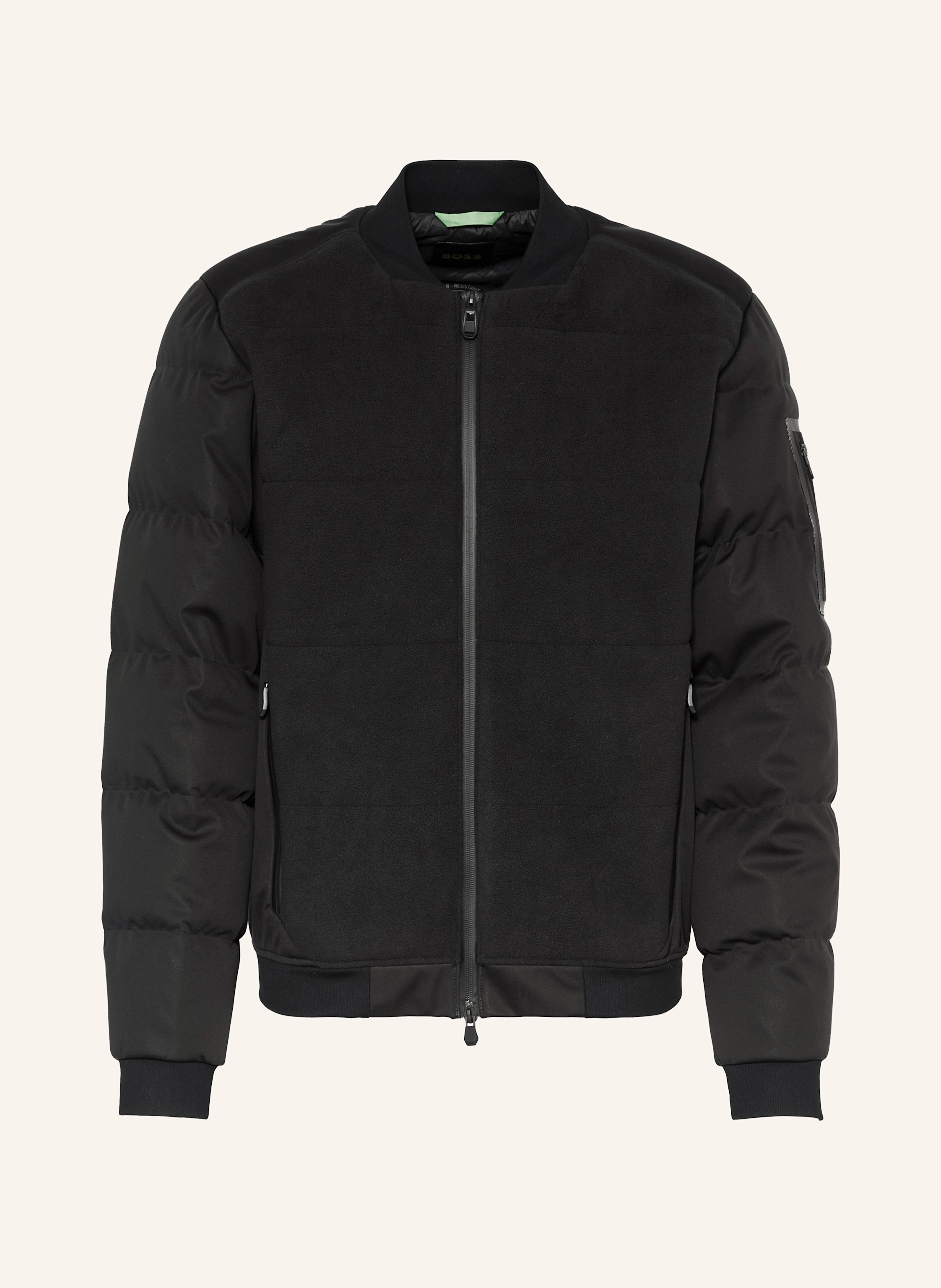 Boss Daunenjacke Ow_Hole19 Im Materialmix schwarz
