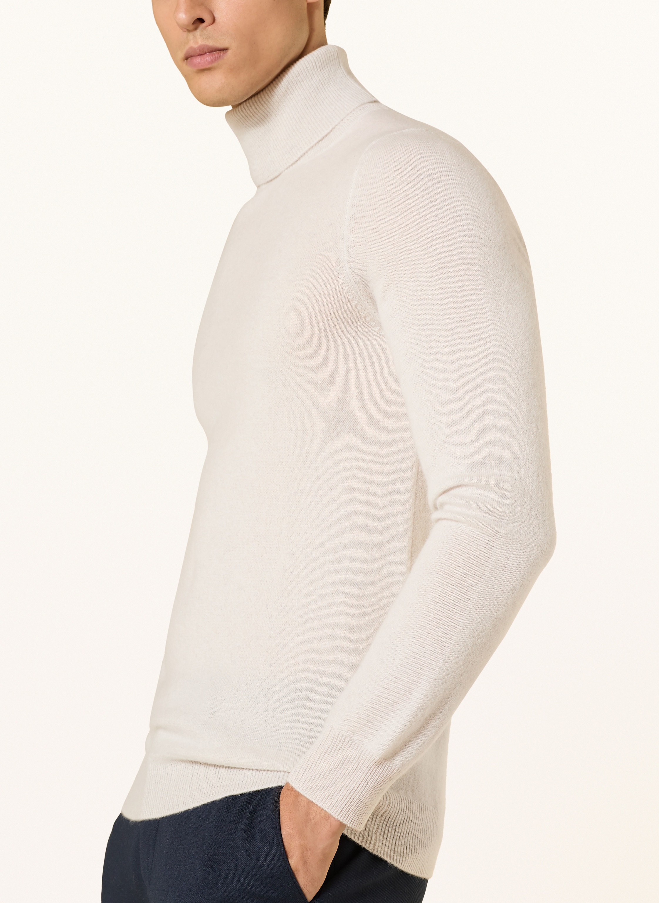 Thumbnail - Ftc Cashmere Rollkragenpullover Aus Cashmere weiss