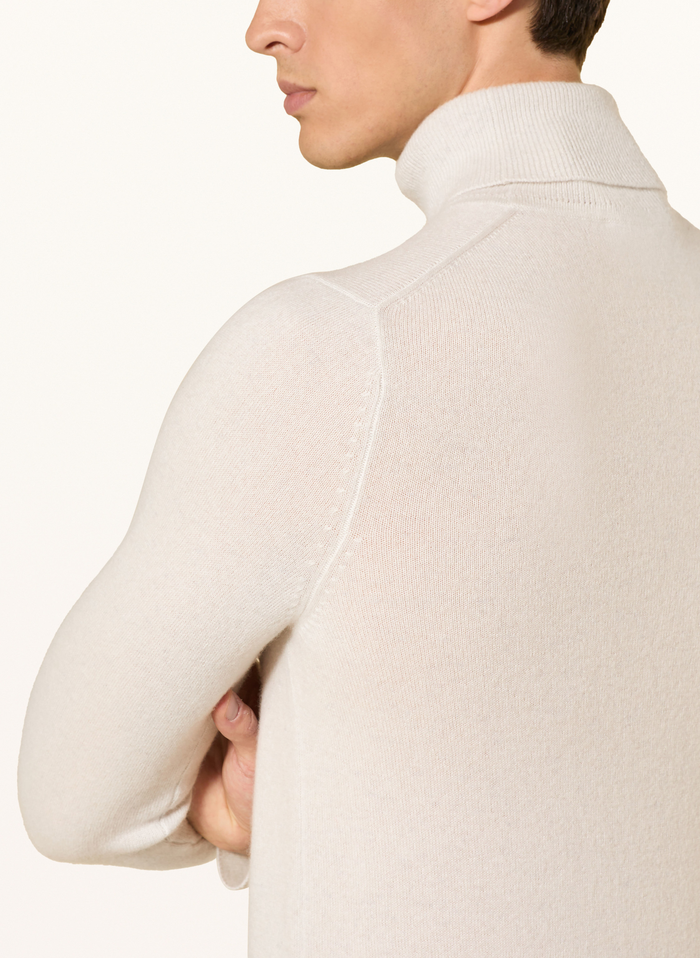 Thumbnail - Ftc Cashmere Rollkragenpullover Aus Cashmere weiss