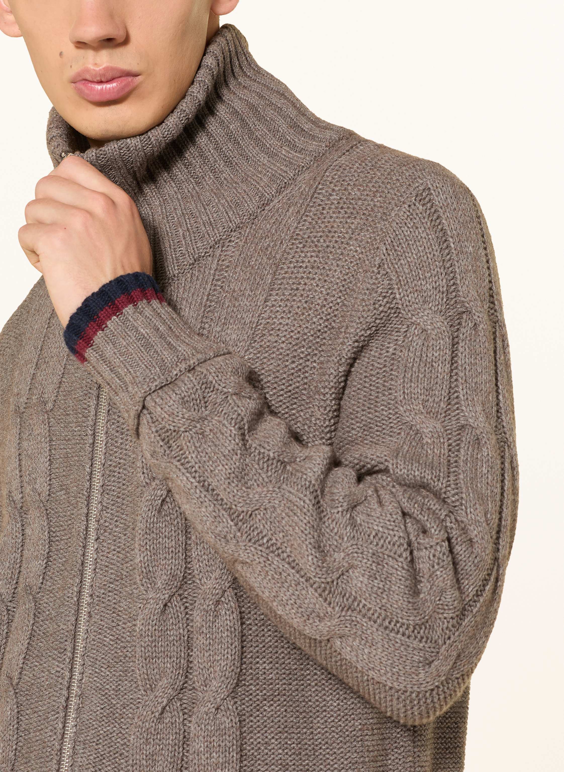 Thumbnail - Ftc Cashmere Strickjacke Mit Cashmere beige