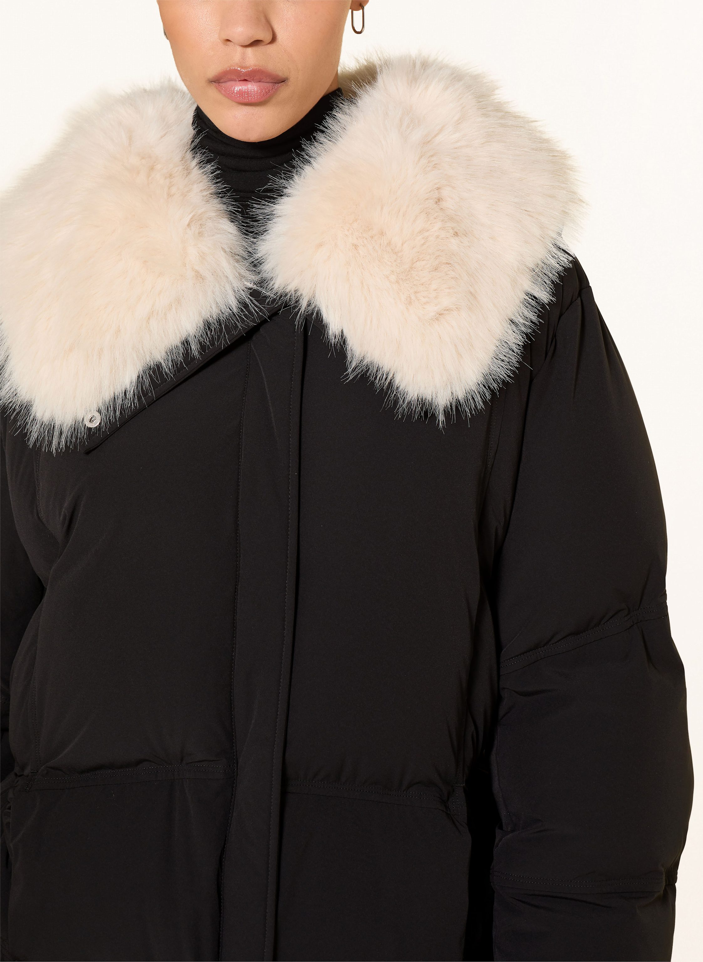 Thumbnail - Patrizia Pepe Steppjacke Piumino Mit Kunstfell schwarz