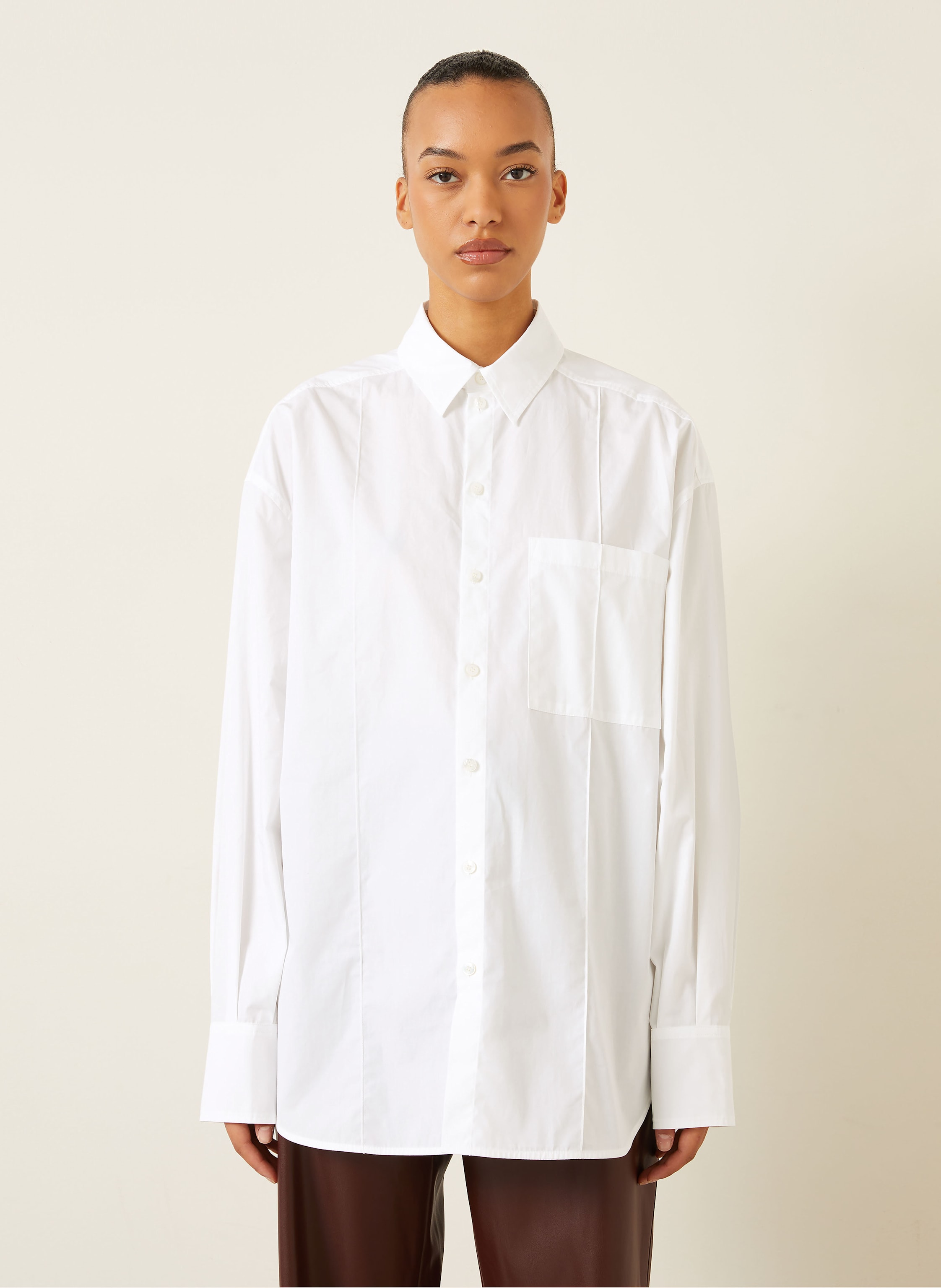 Thumbnail - Gauchere Hemdbluse weiss