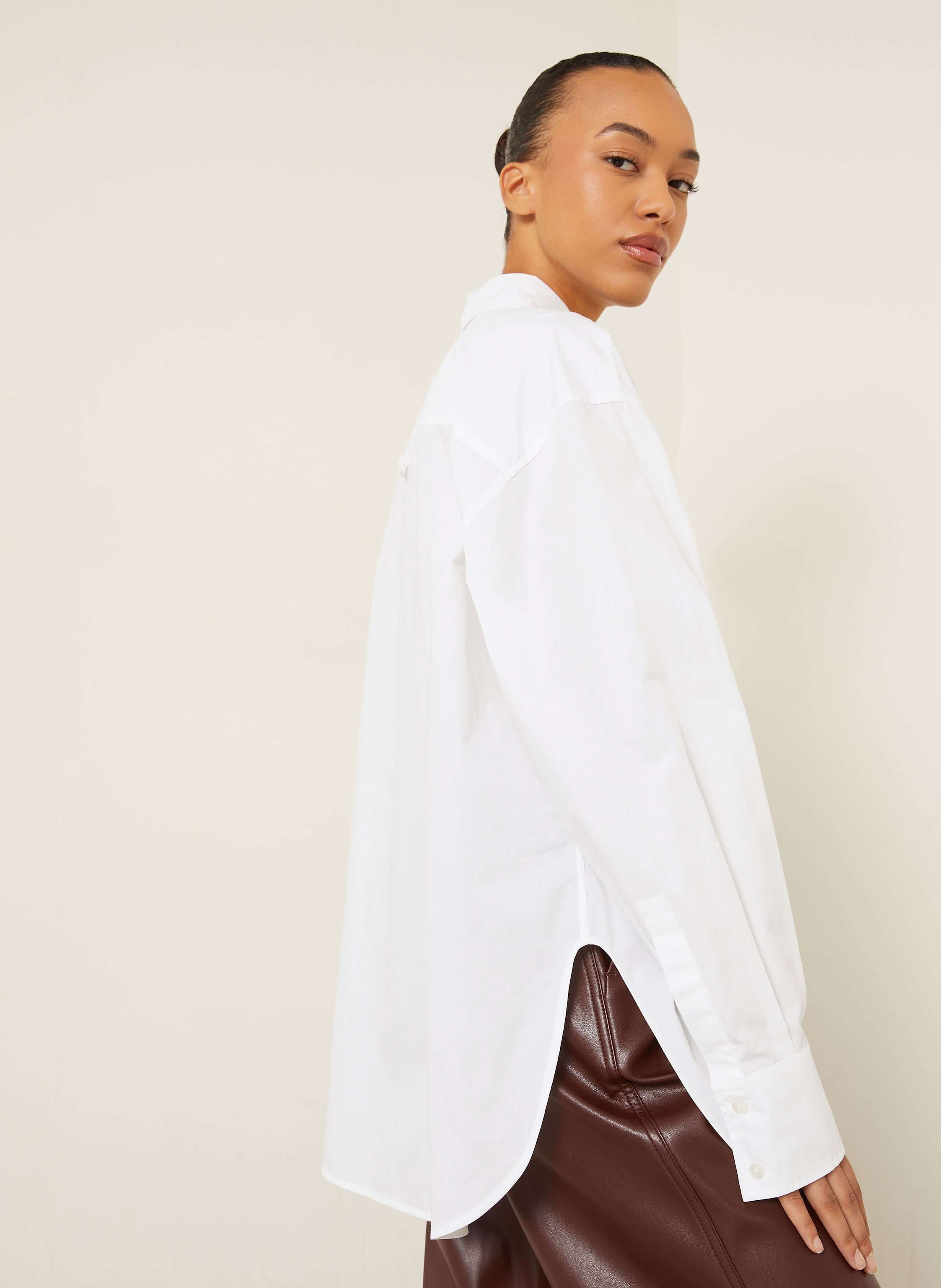 Thumbnail - Gauchere Hemdbluse weiss