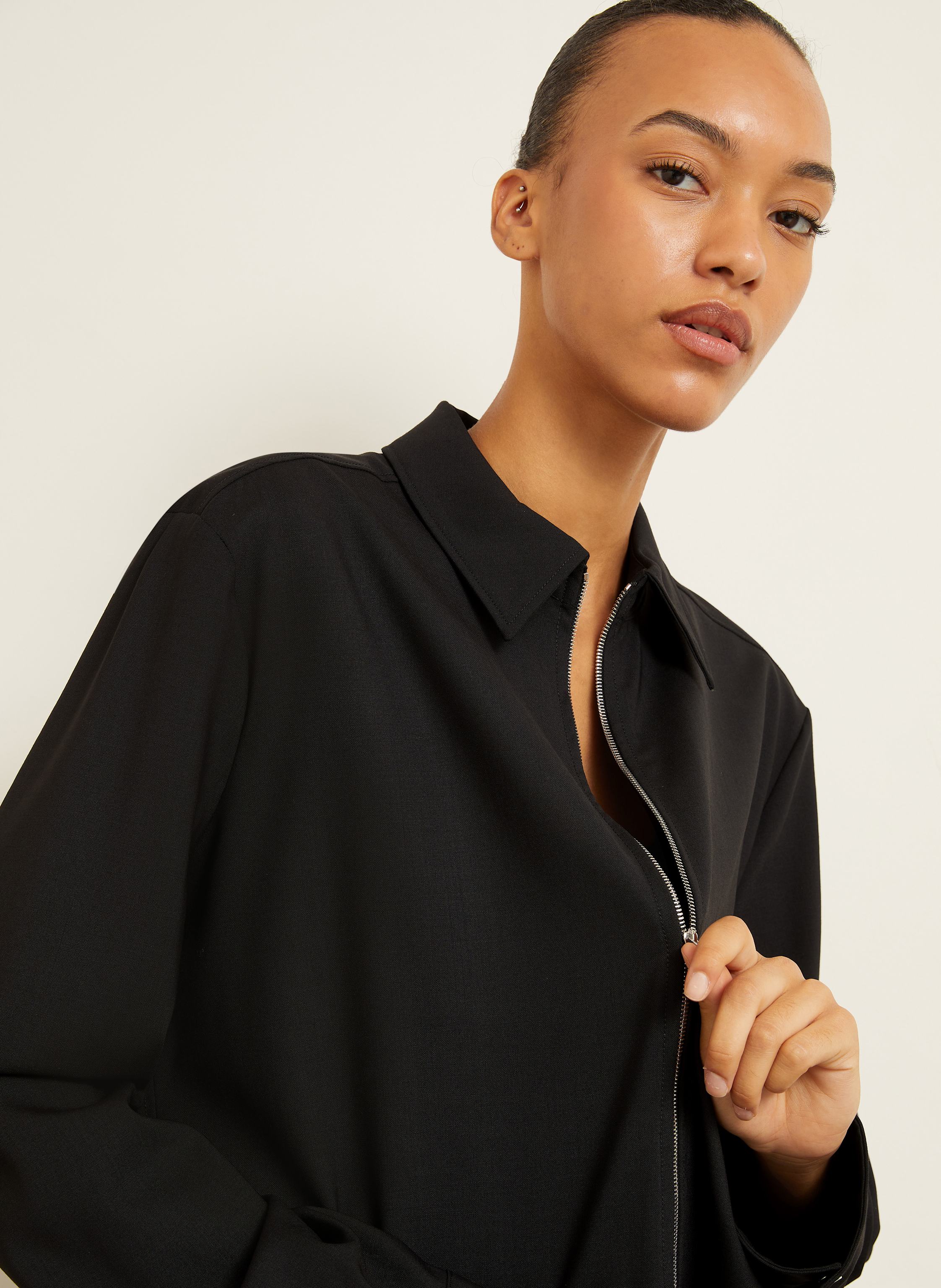 Thumbnail - Gauchere Bluse schwarz