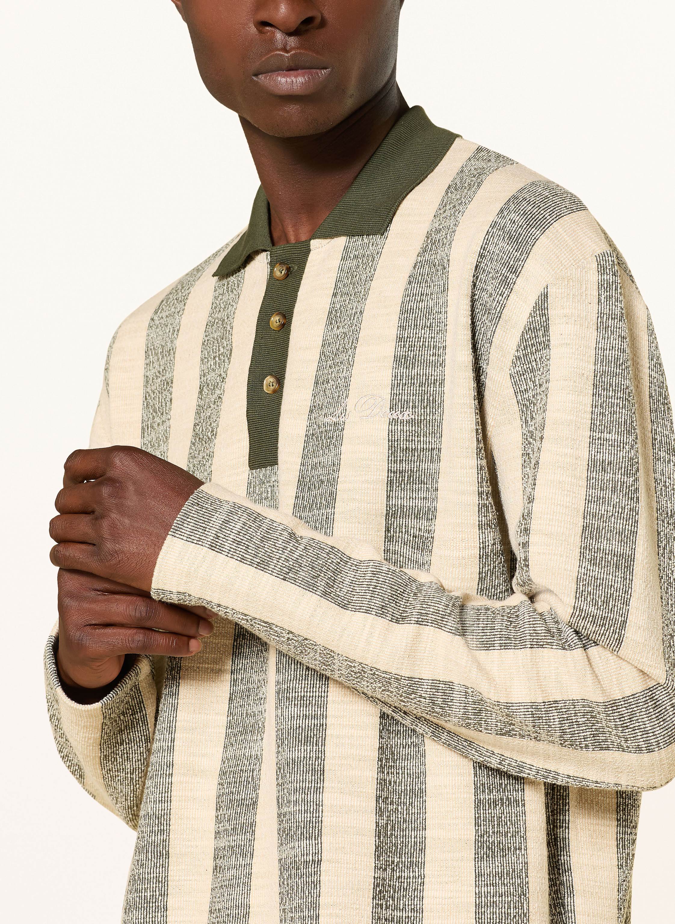 Thumbnail - Les Deux Jacquard-Poloshirt gruen