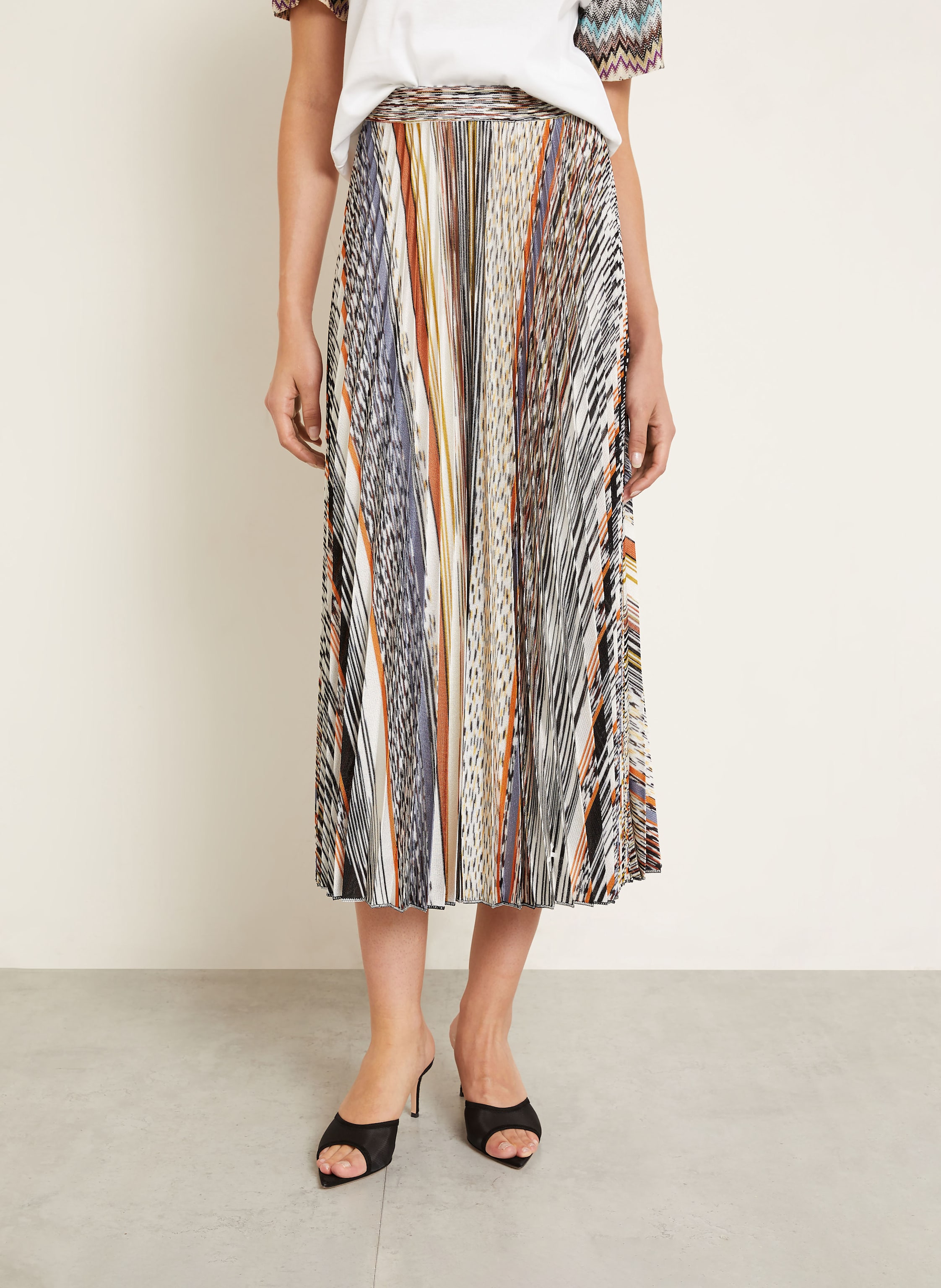 Thumbnail - Missoni Plisseerock braun