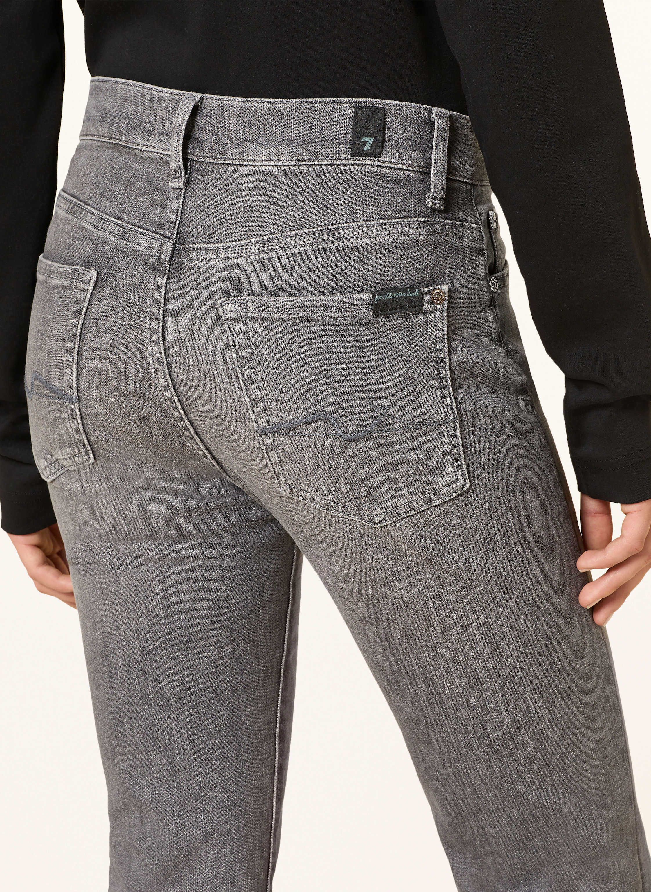 Thumbnail - 7 For All Mankind Bootcut Jeans Bootcut grau