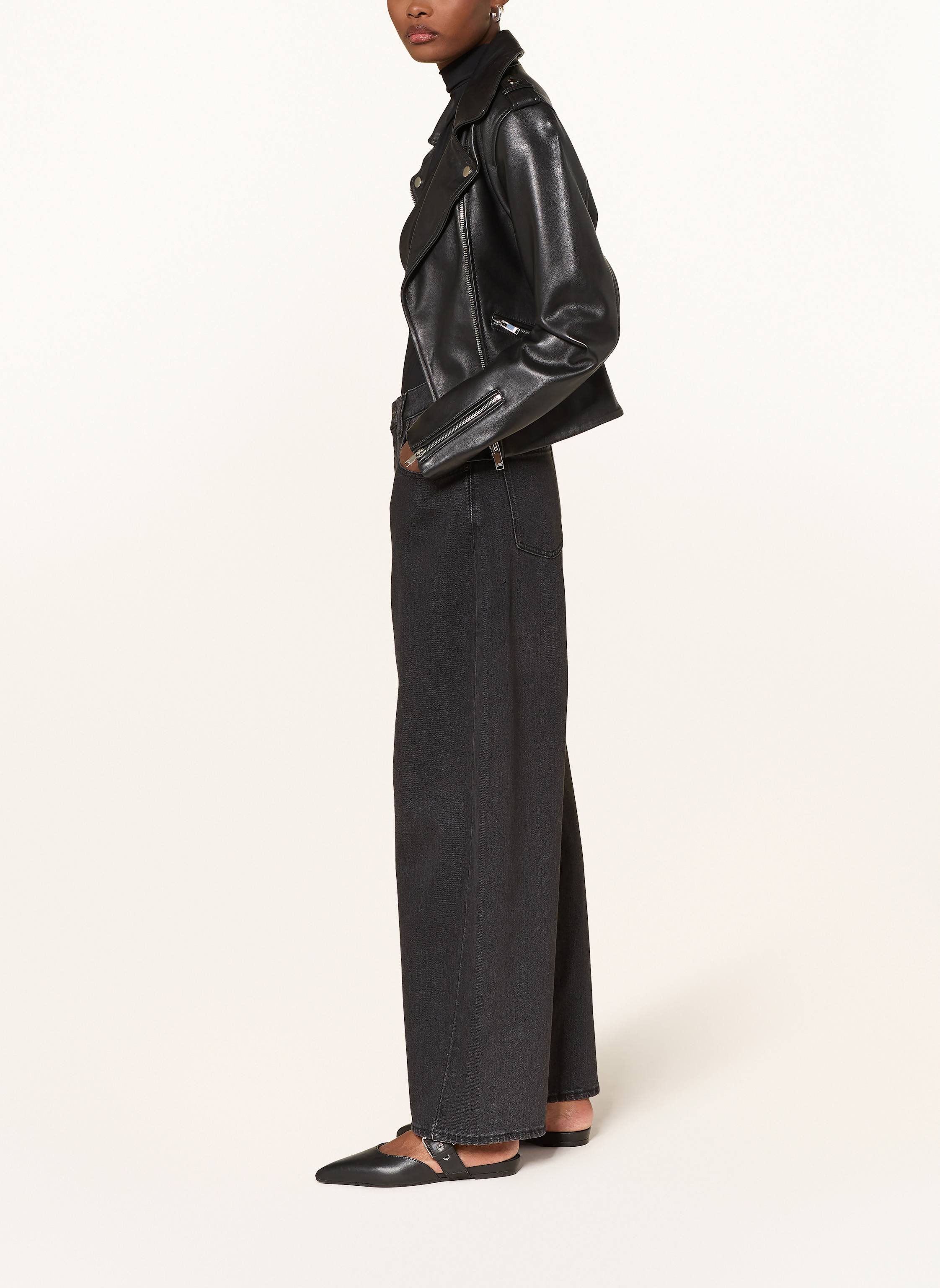 Thumbnail - 7 For All Mankind Wide Leg Jeans Twisted Bonnie schwarz