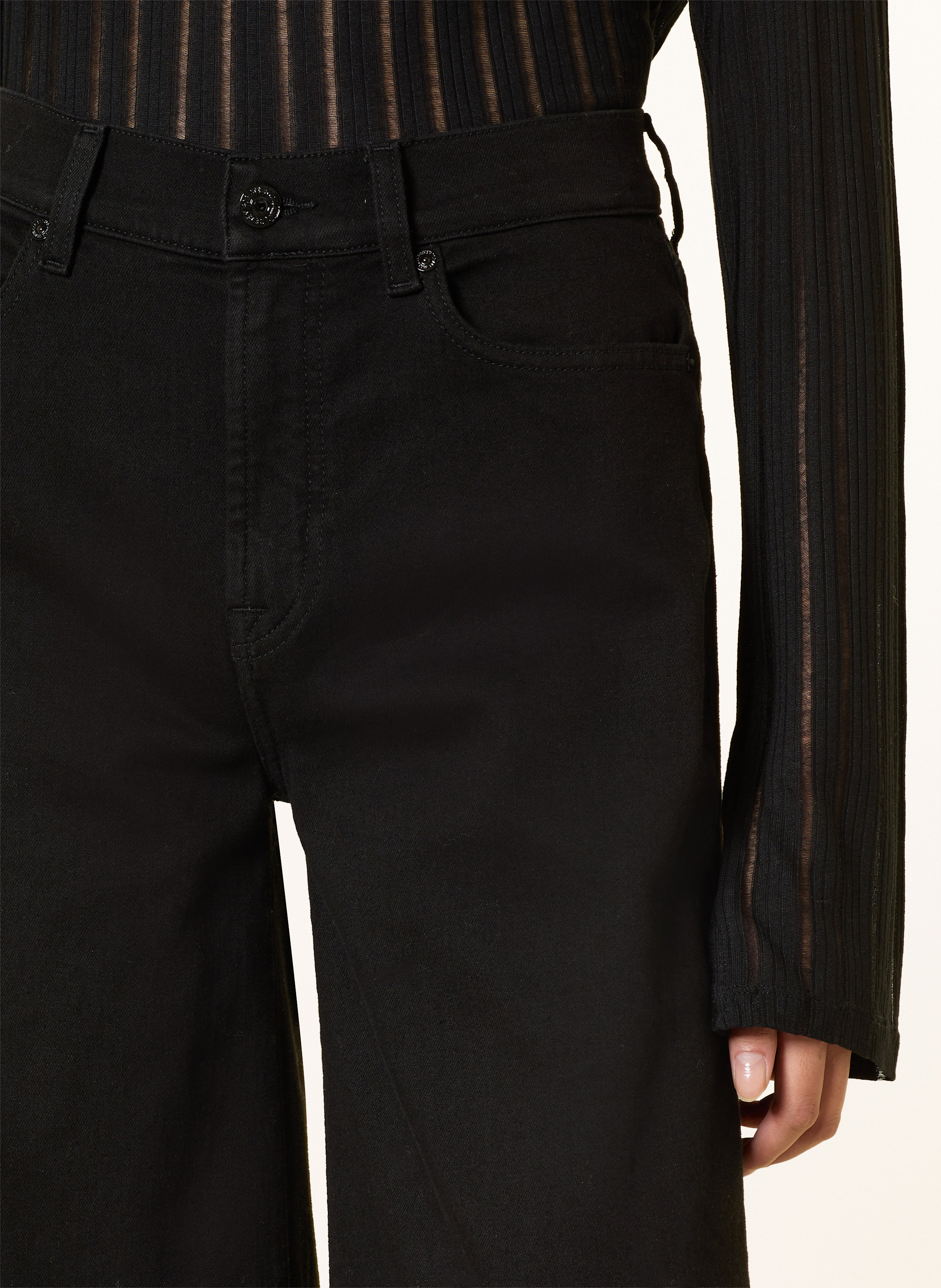 Thumbnail - 7 For All Mankind Straight Jeans Lotta schwarz
