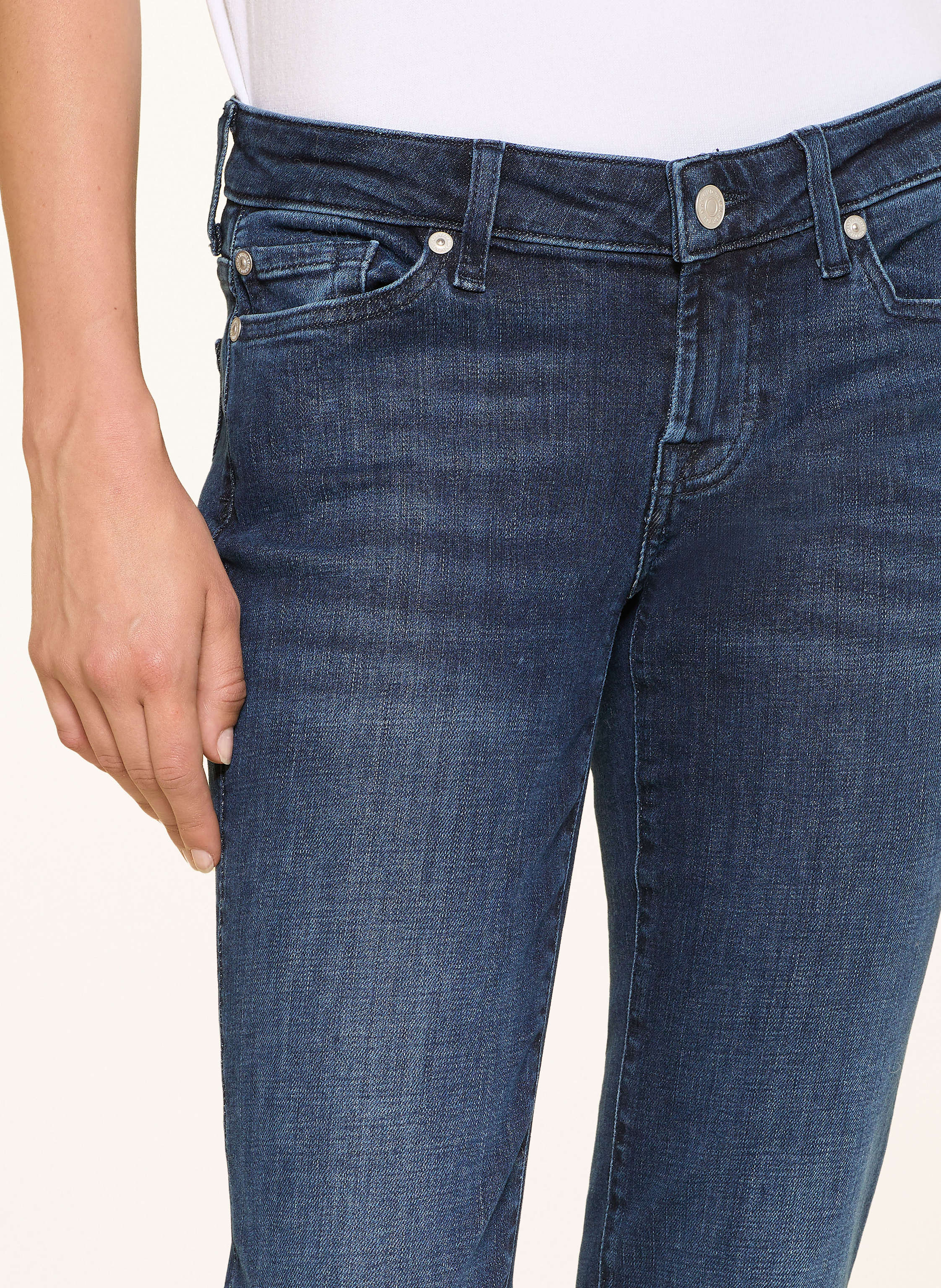 Thumbnail - 7 For All Mankind Skinny Jeans Low Skinny grau