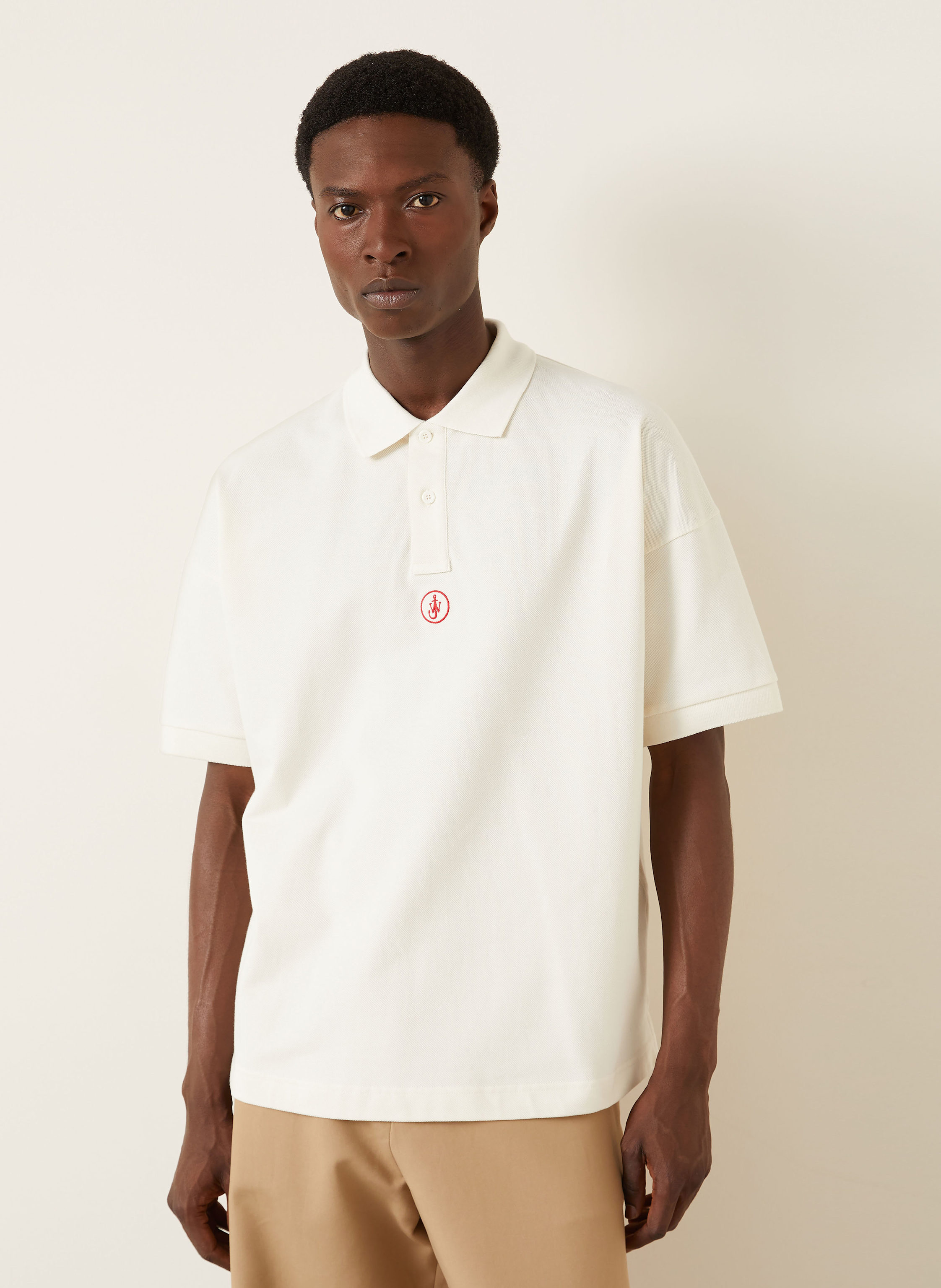 Thumbnail - Jw Anderson Piqué-Poloshirt weiss