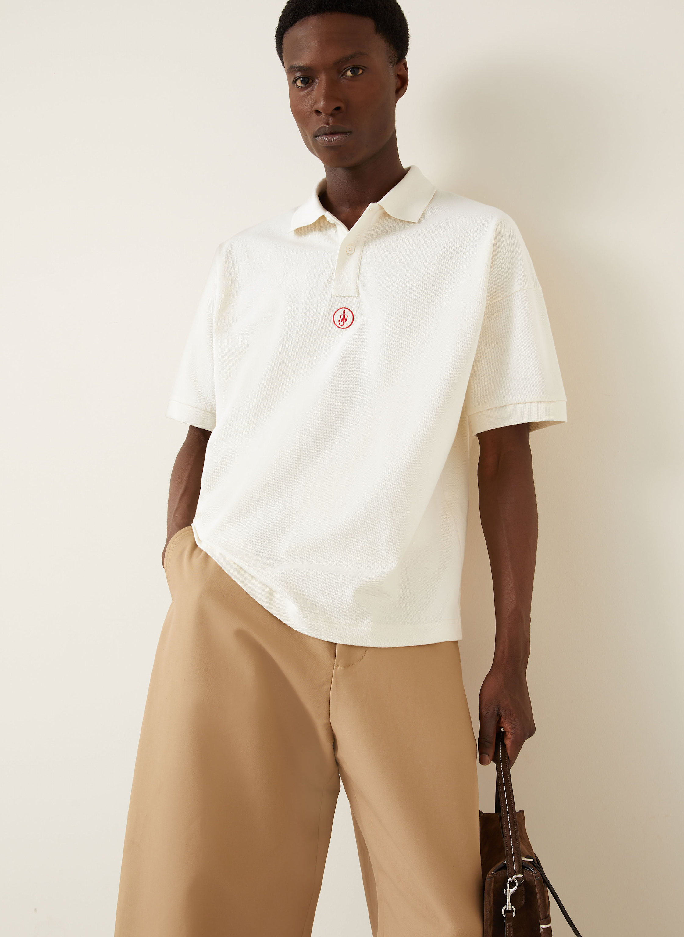 Thumbnail - Jw Anderson Piqué-Poloshirt weiss