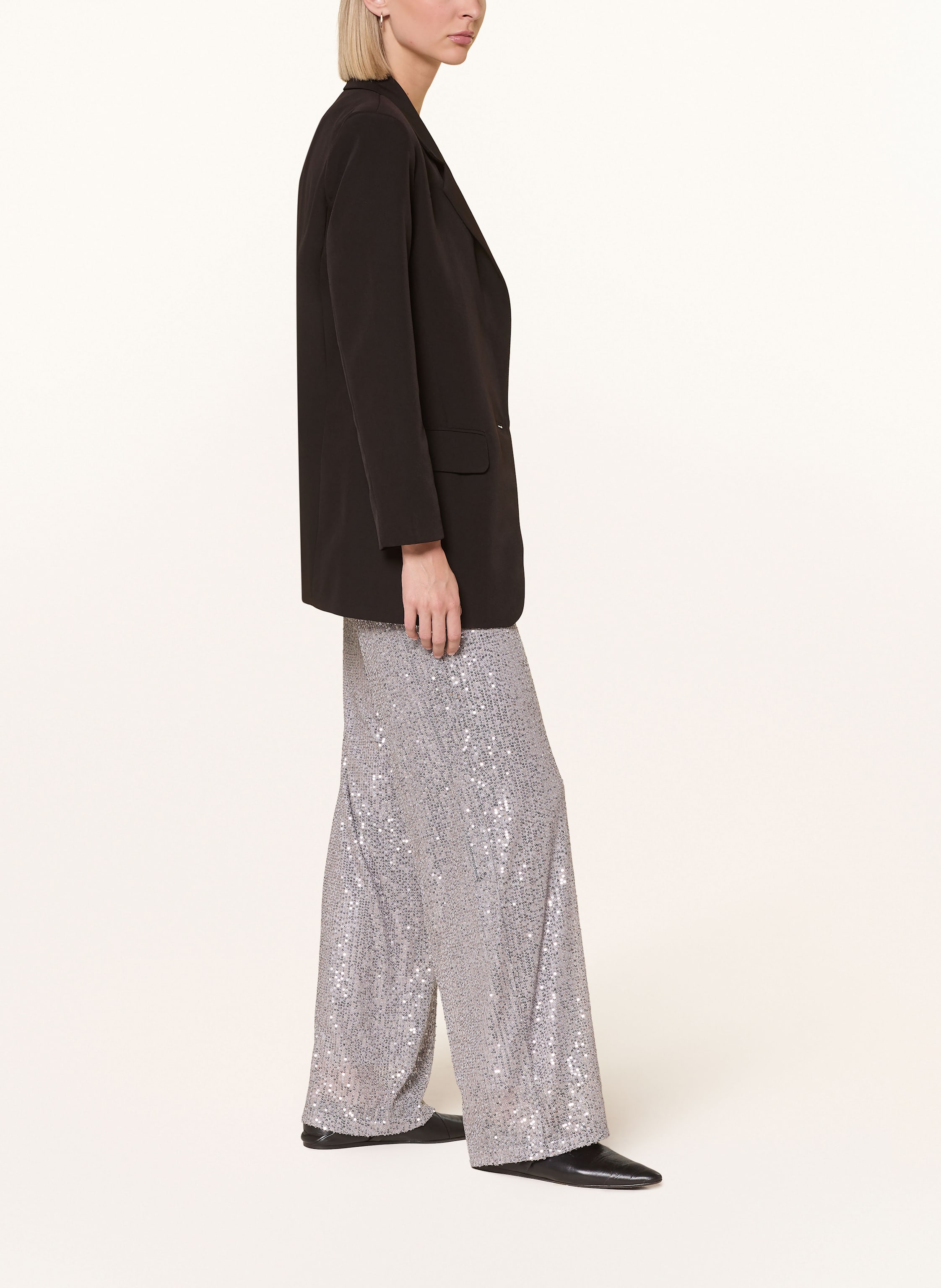 Thumbnail - Darling Harbour Marlenehose Mit Pailletten grau