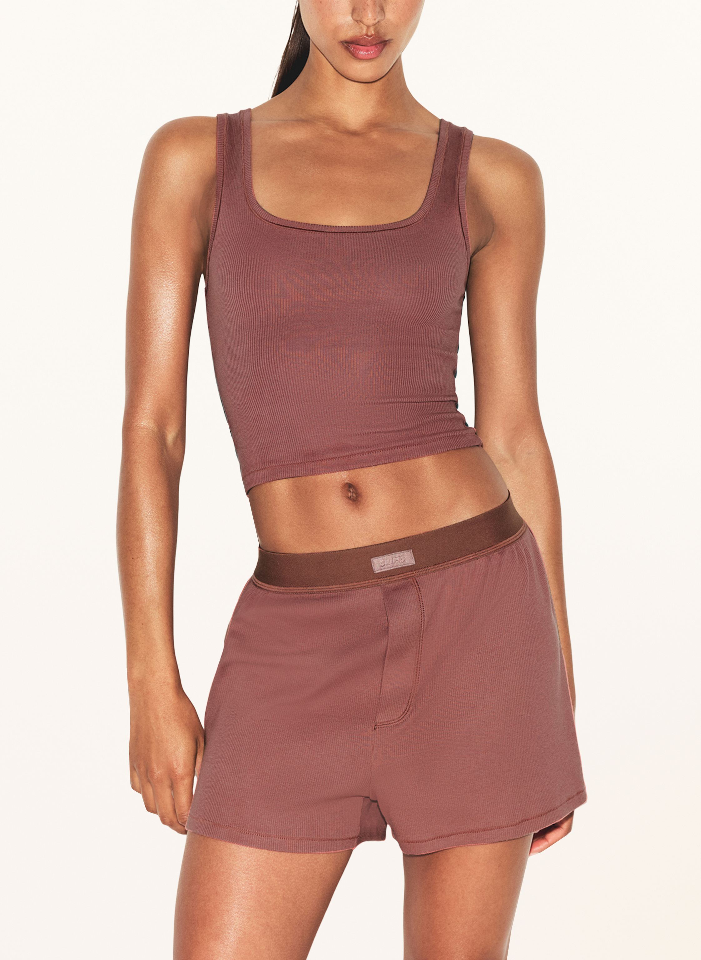 Thumbnail - Skims Lounge-Shorts Cotton Rib rot