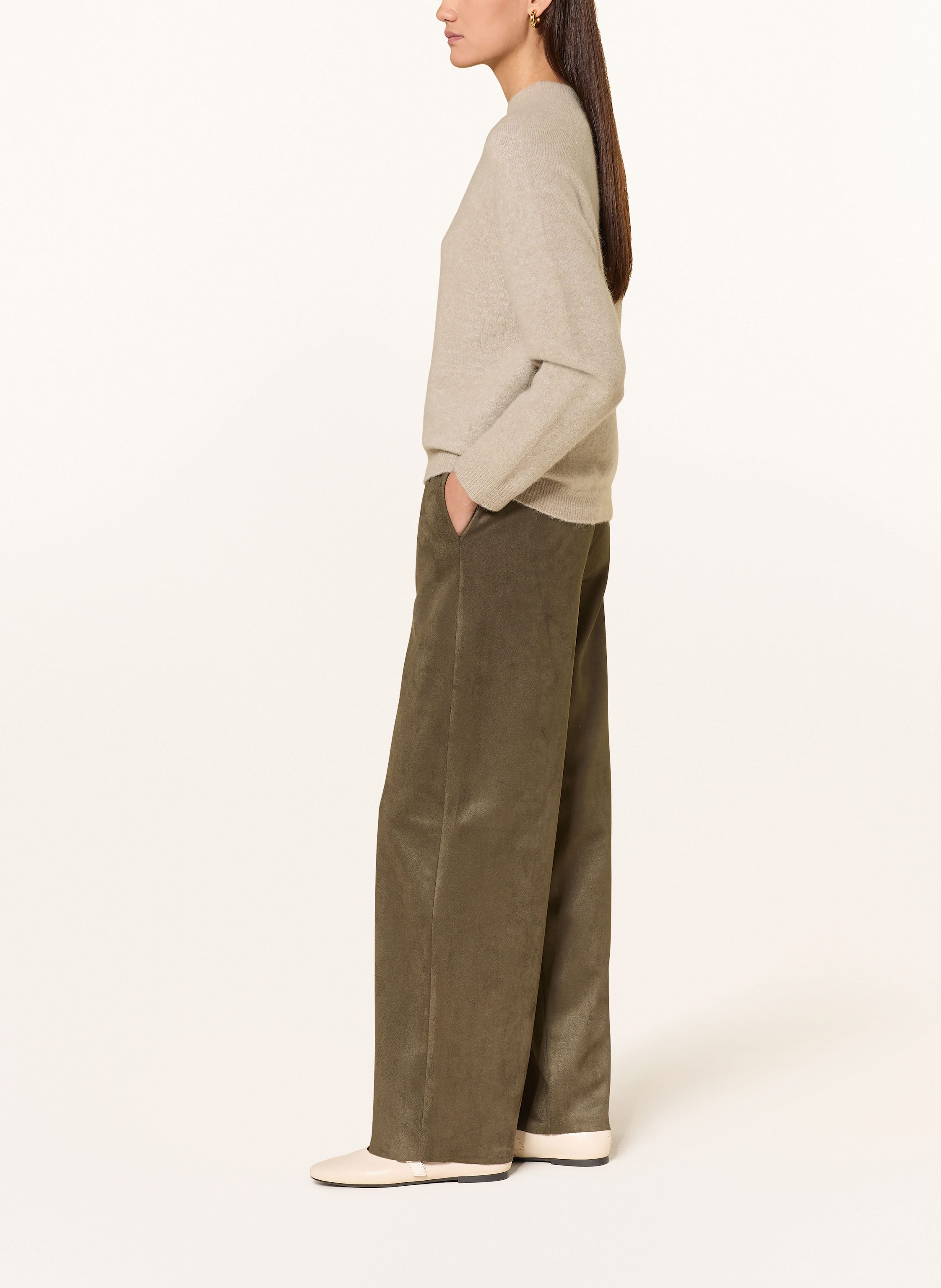 Thumbnail - Drykorn Marlenehose Consider In Lederoptik gruen