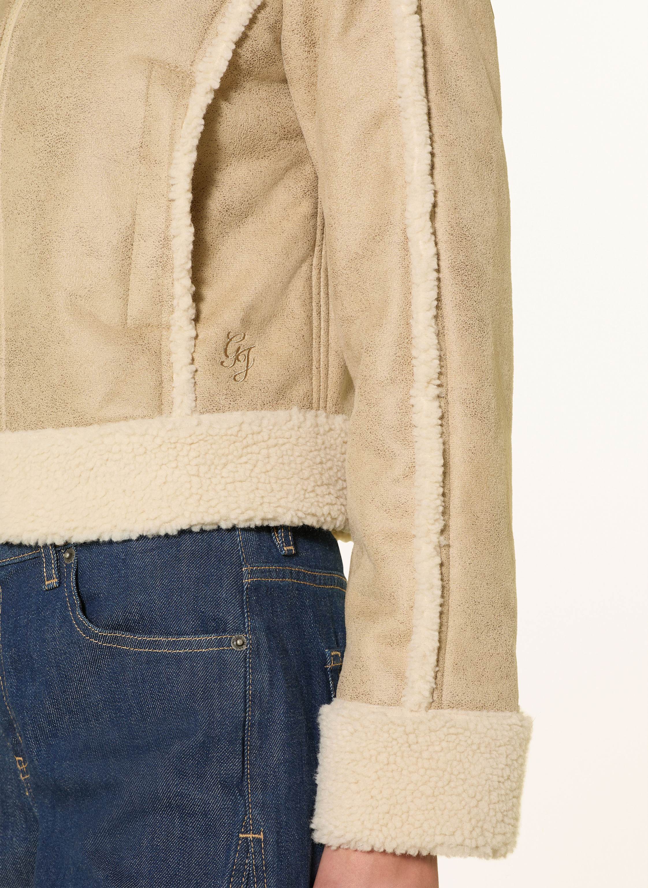 Thumbnail - Guess Jeans Jacke In Lederoptik beige