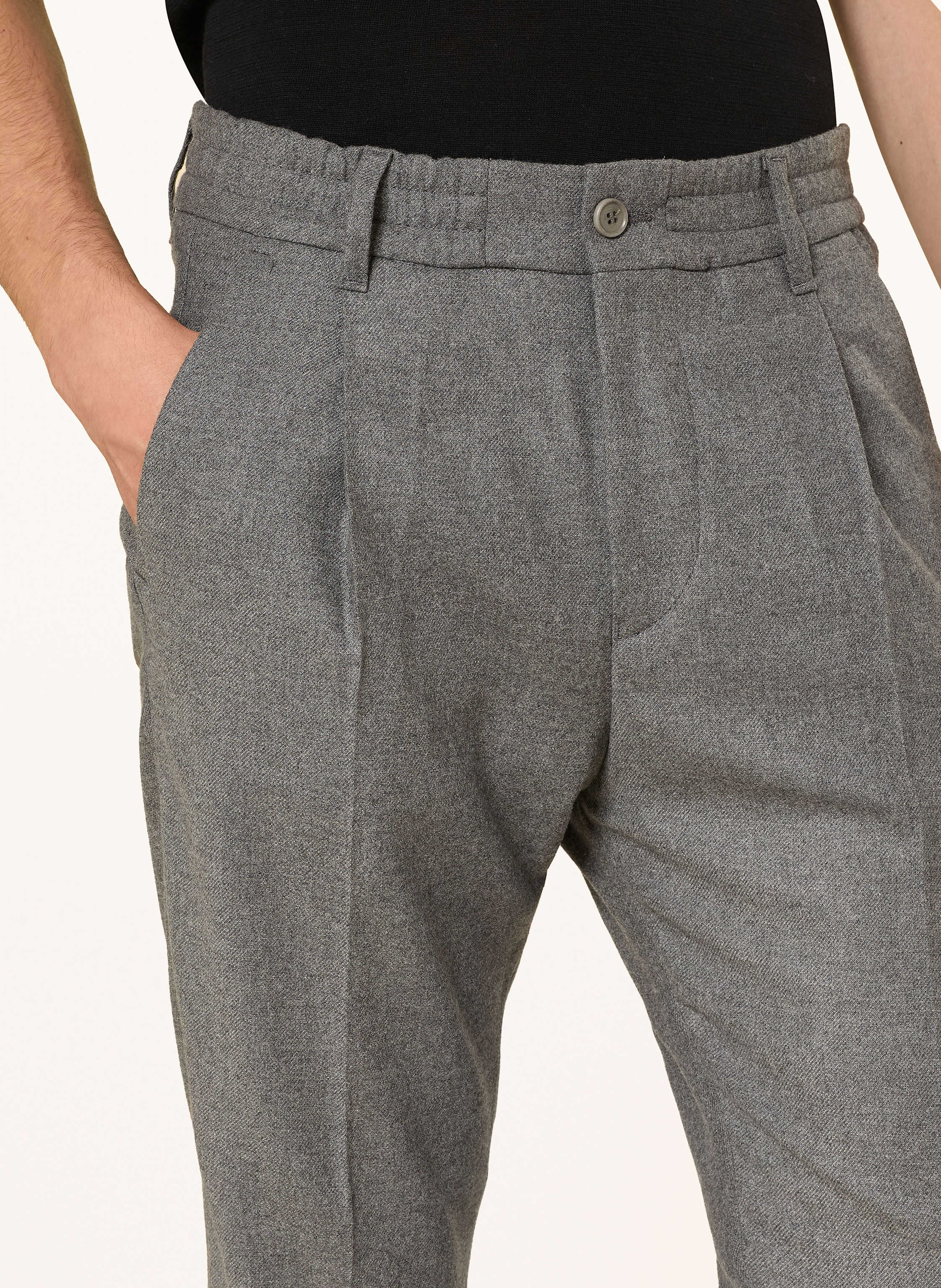 Thumbnail - Drykorn Anzughose Chasy Regular Fit Aus Flanell grau