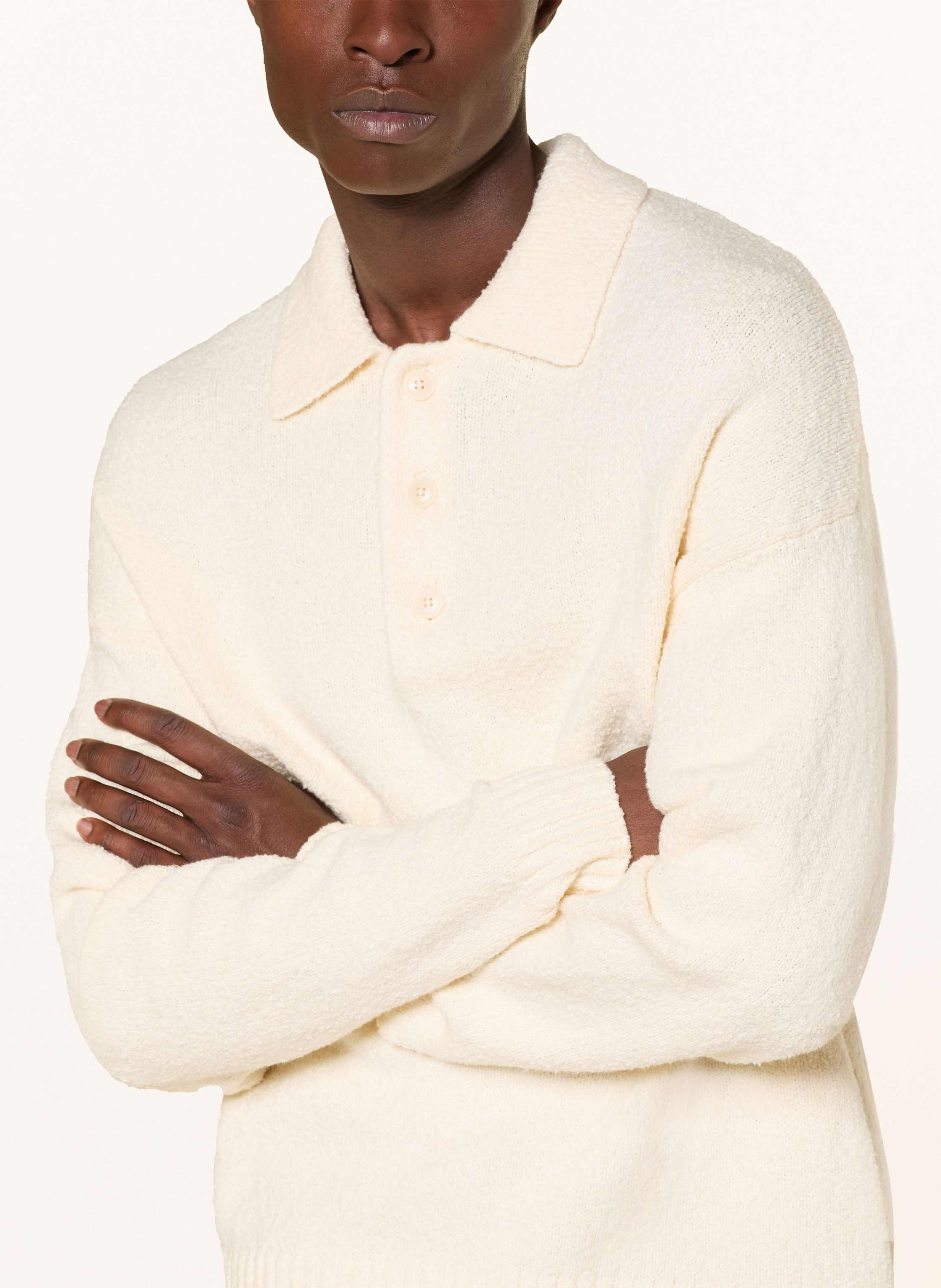 Thumbnail - Drykorn Bouclé-Pullover Bekket weiss