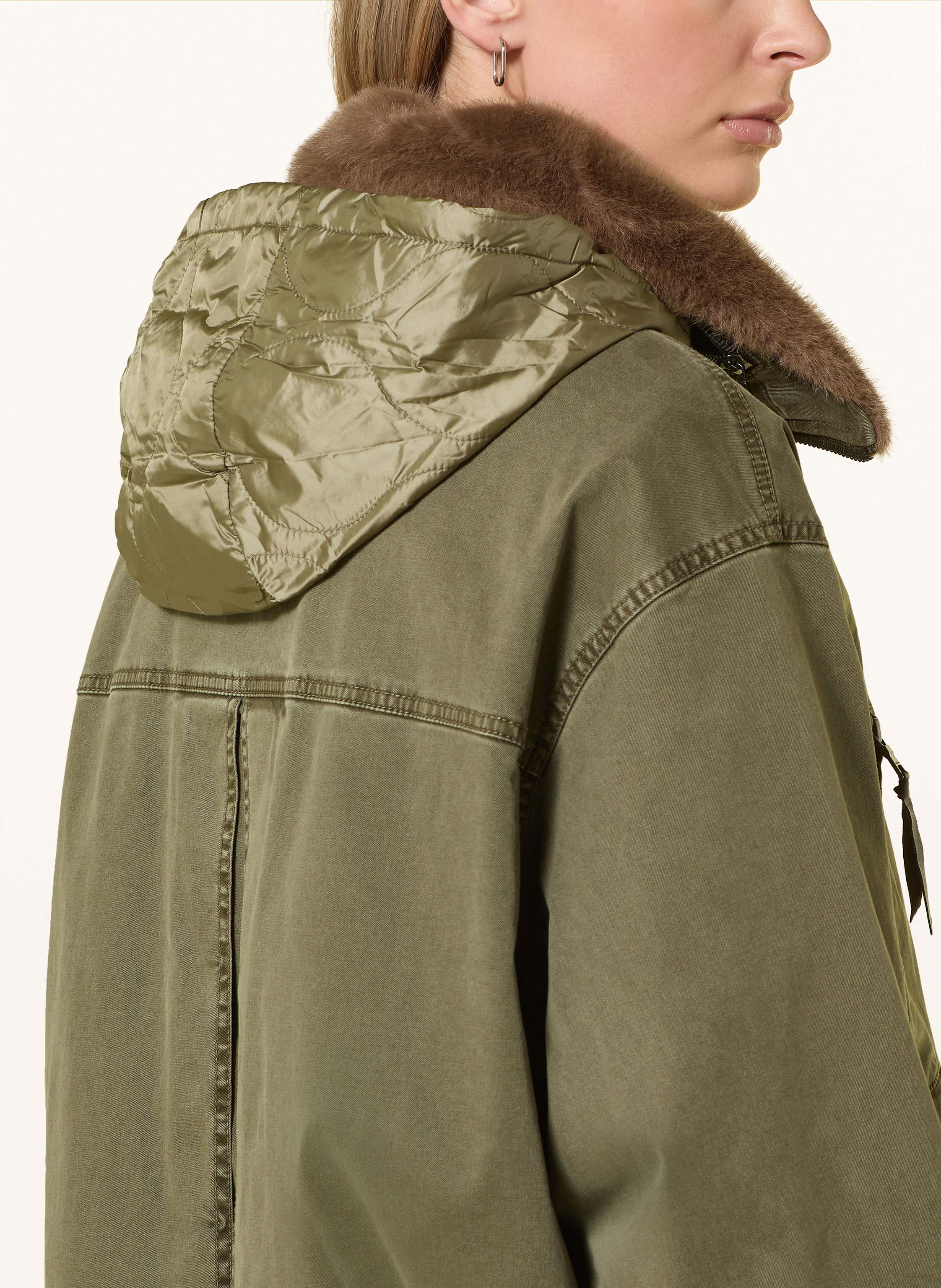 Thumbnail - Blonde No.8 Jacke Mit Kunstfell gruen