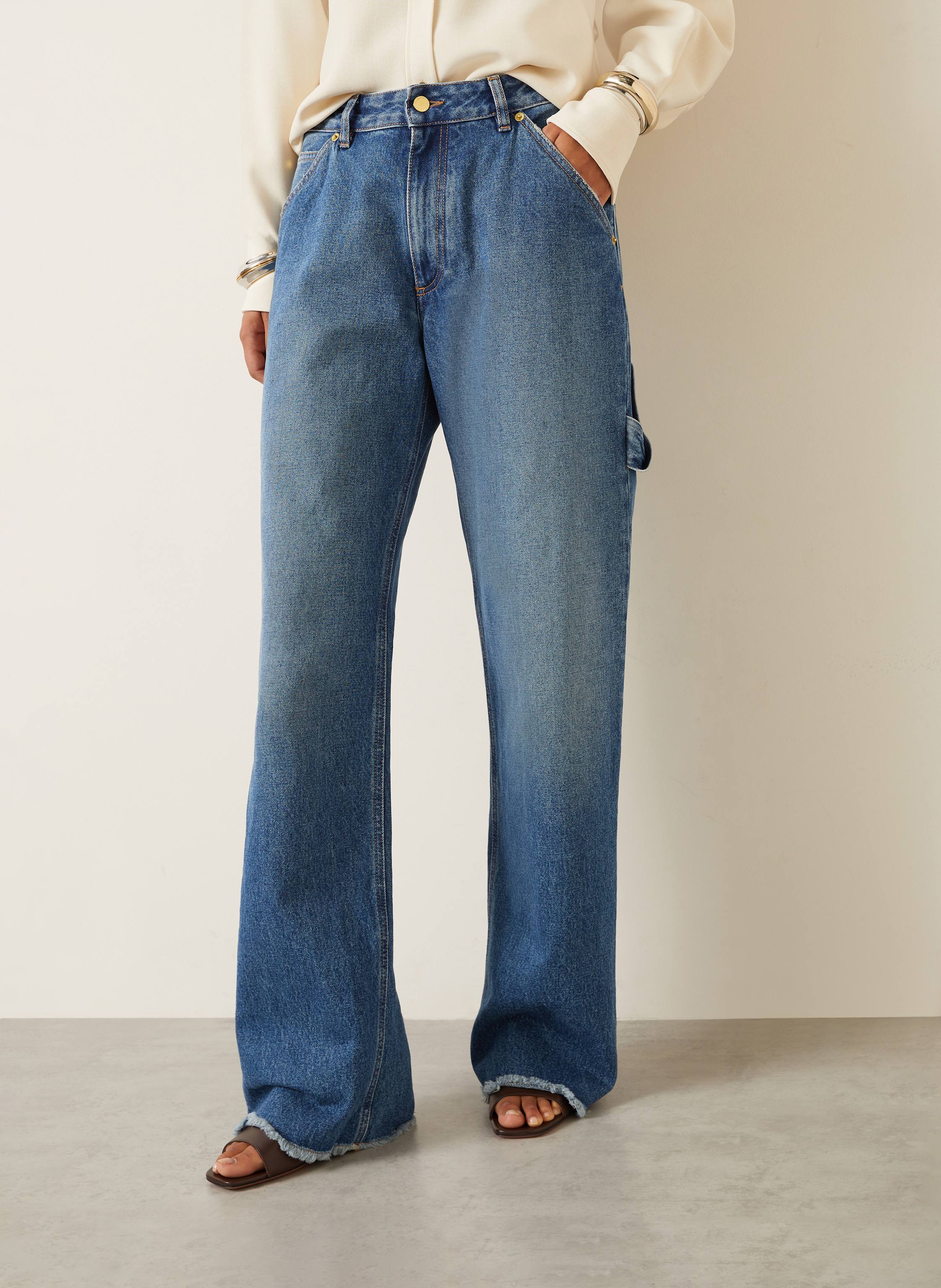 Thumbnail - Darkpark Straight Jeans Lara blau