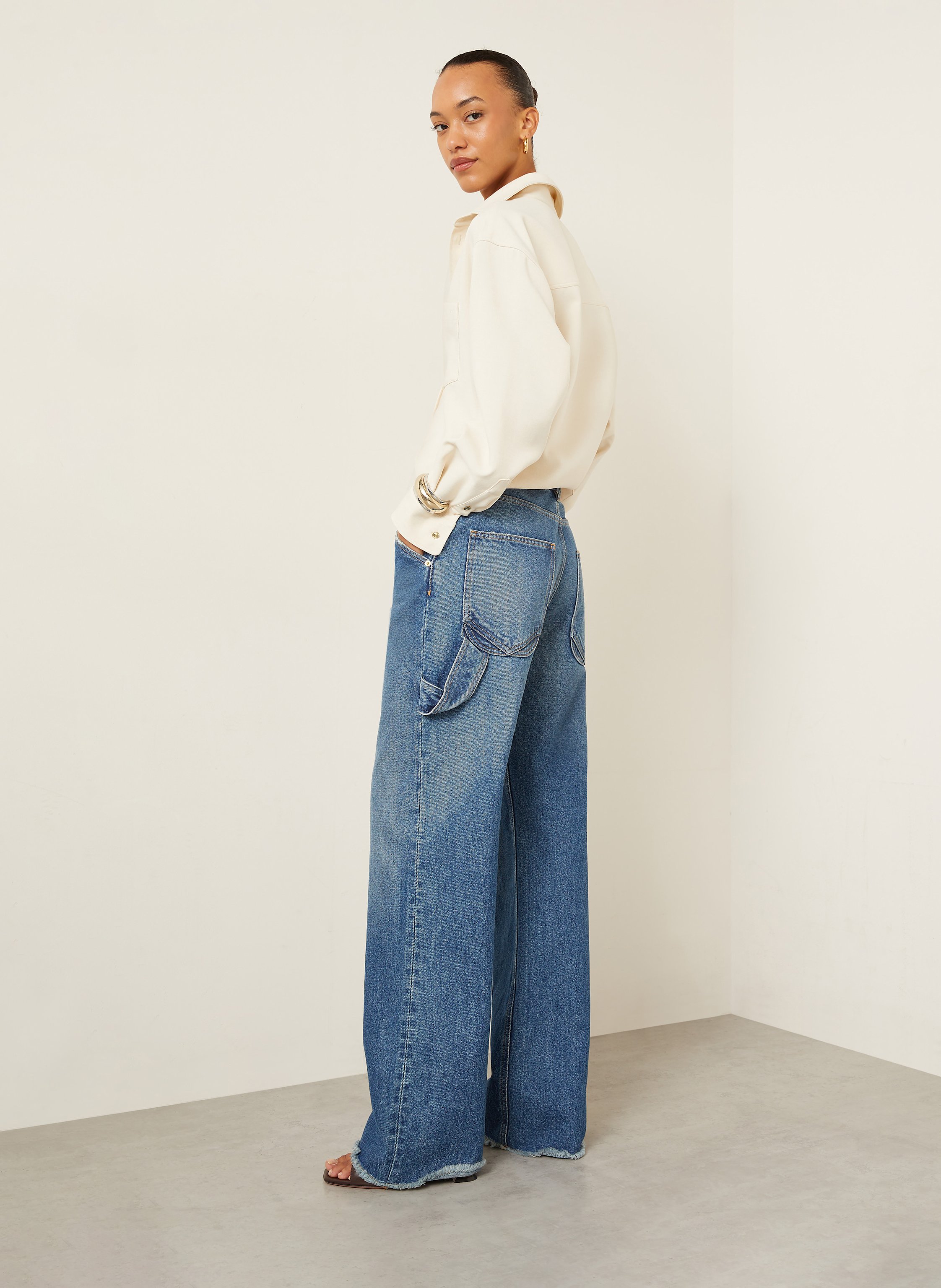 Thumbnail - Darkpark Straight Jeans Lara blau