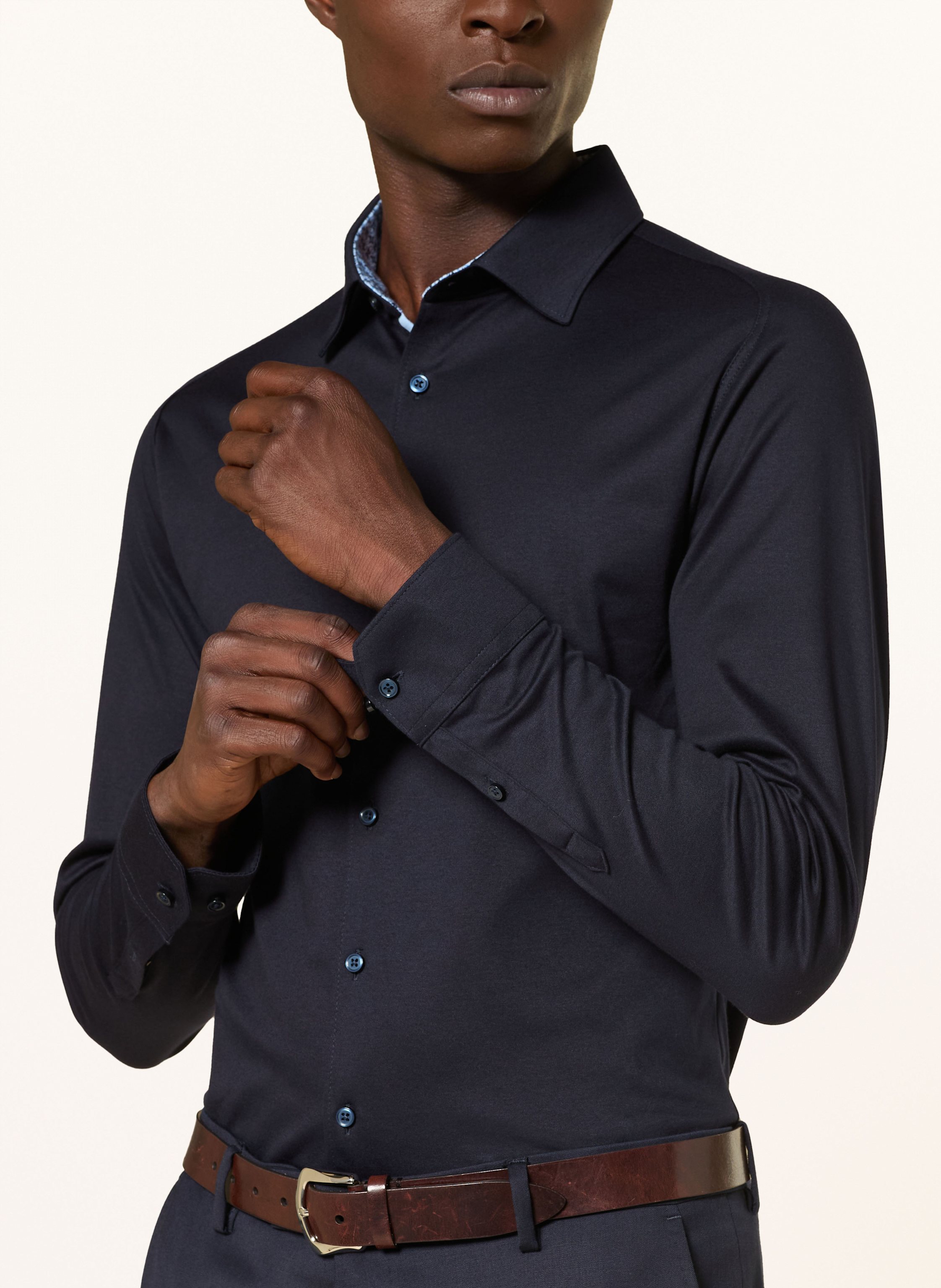 Thumbnail - Desoto Jerseyhemd Slim Fit blau