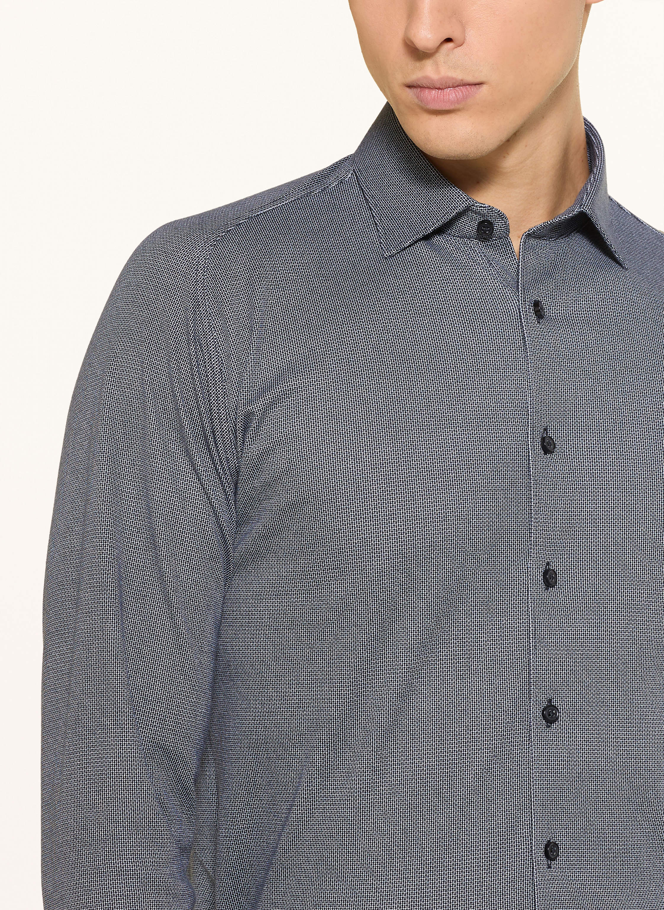 Thumbnail - Desoto Jerseyhemd Slim Fit schwarz