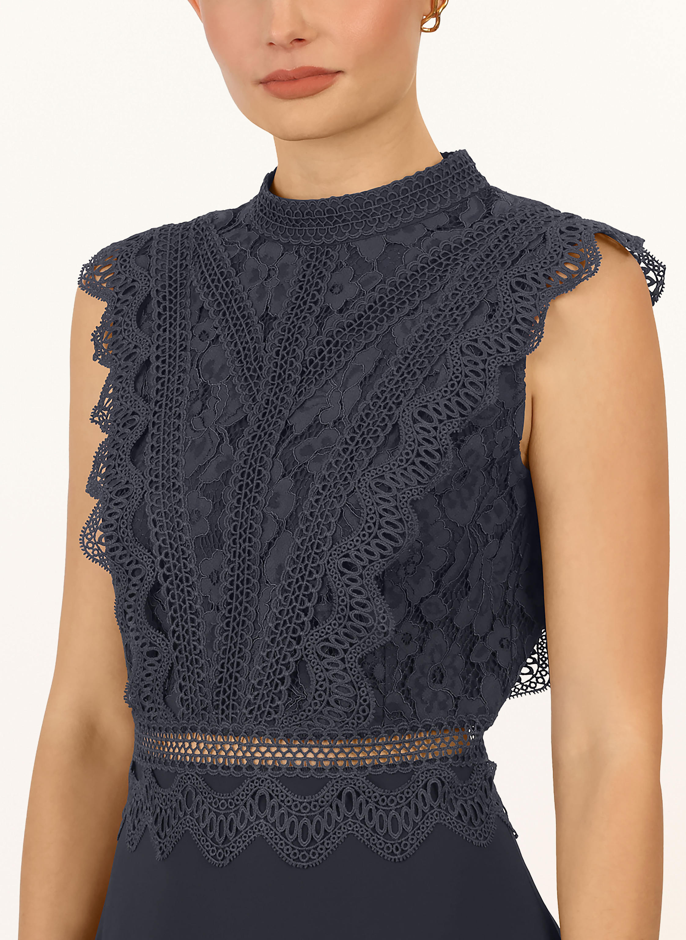 Thumbnail - Apart Abendkleid Mit Lochspitze blau