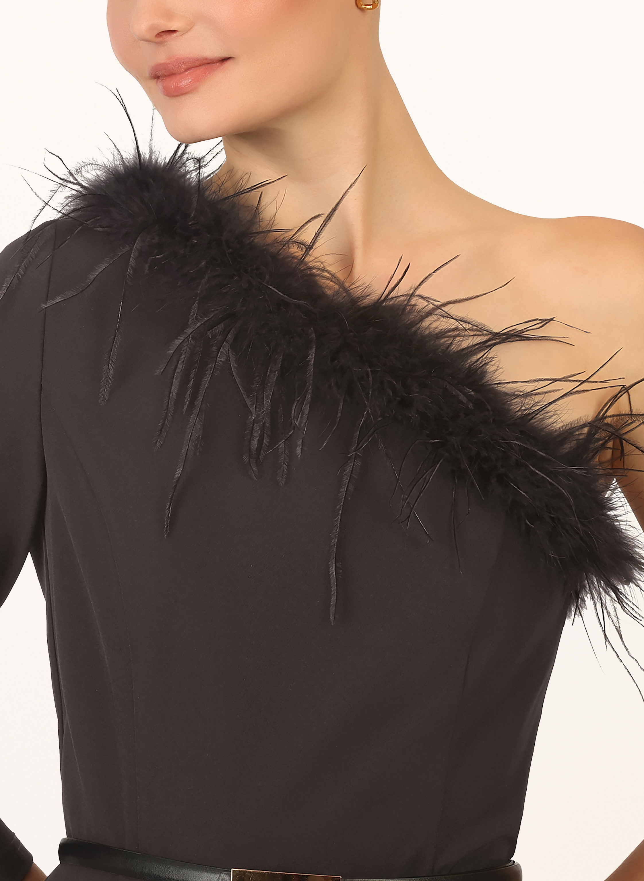 Thumbnail - Apart One-Shoulder-Kleid schwarz