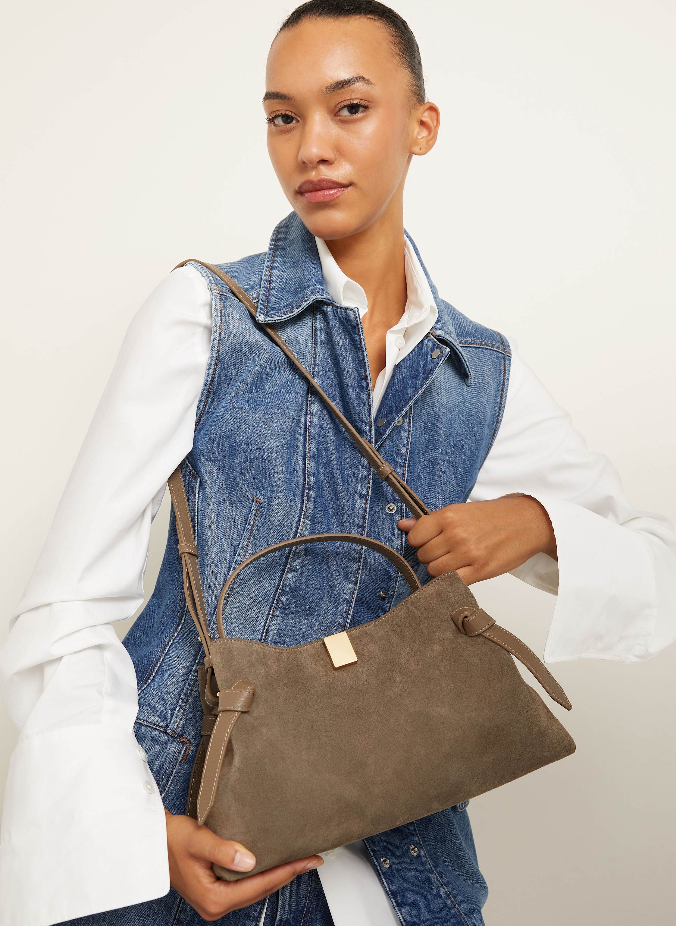 Thumbnail - Yuzefi Handtasche Gyoza grau