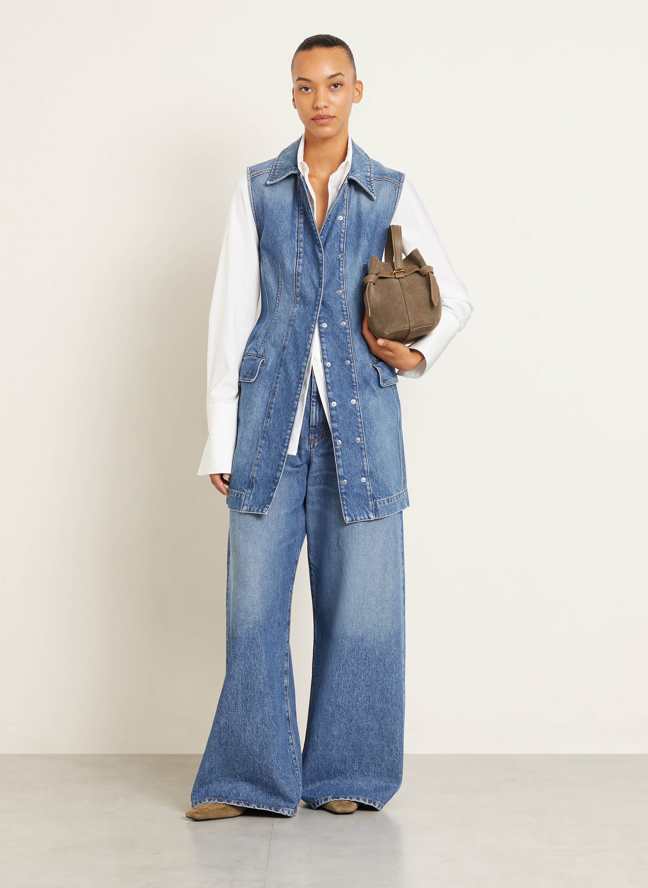 Thumbnail - Yuzefi Handtasche Gyoza grau