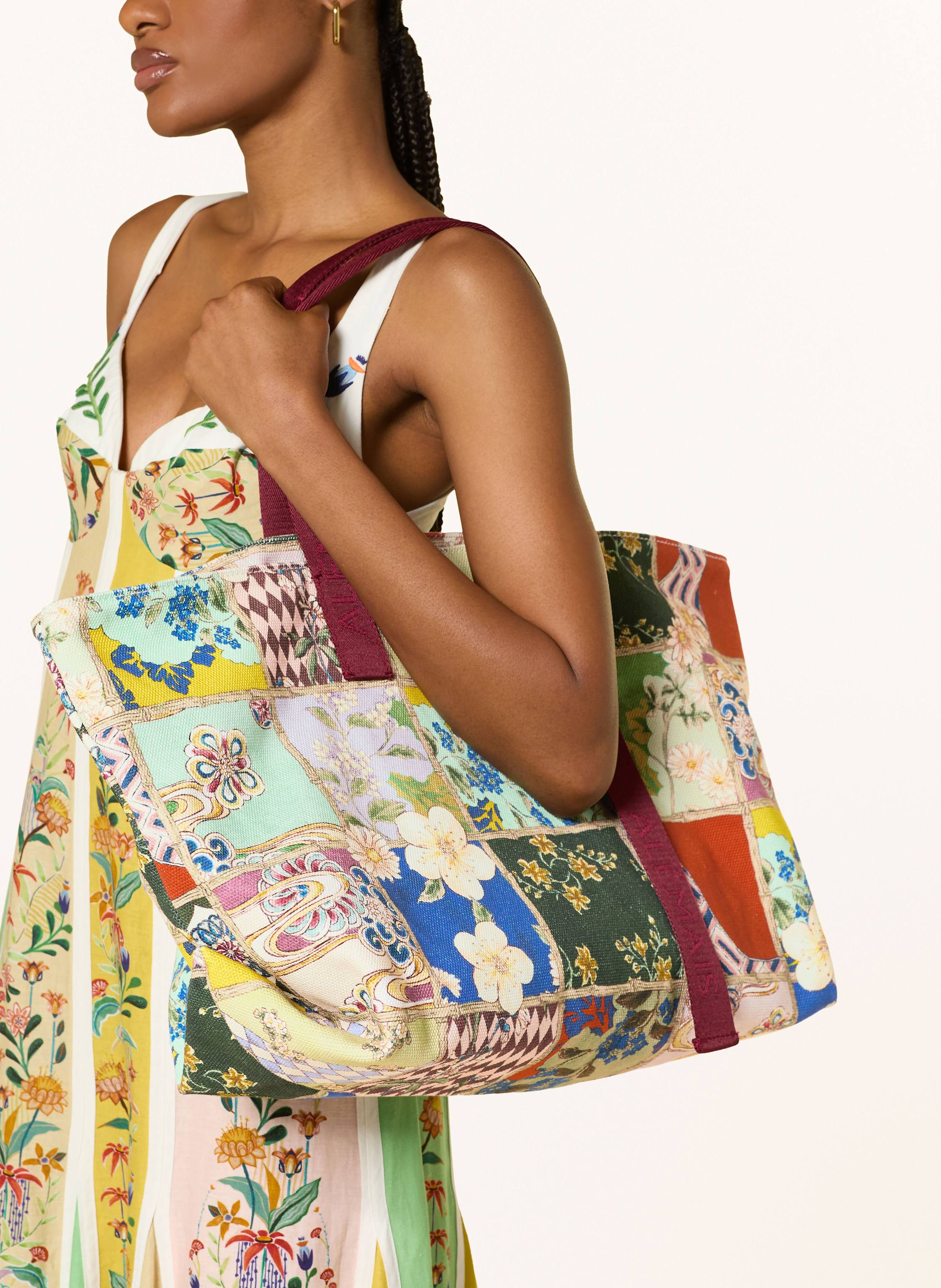 Thumbnail - Alémais Strandtasche Bianca gruen